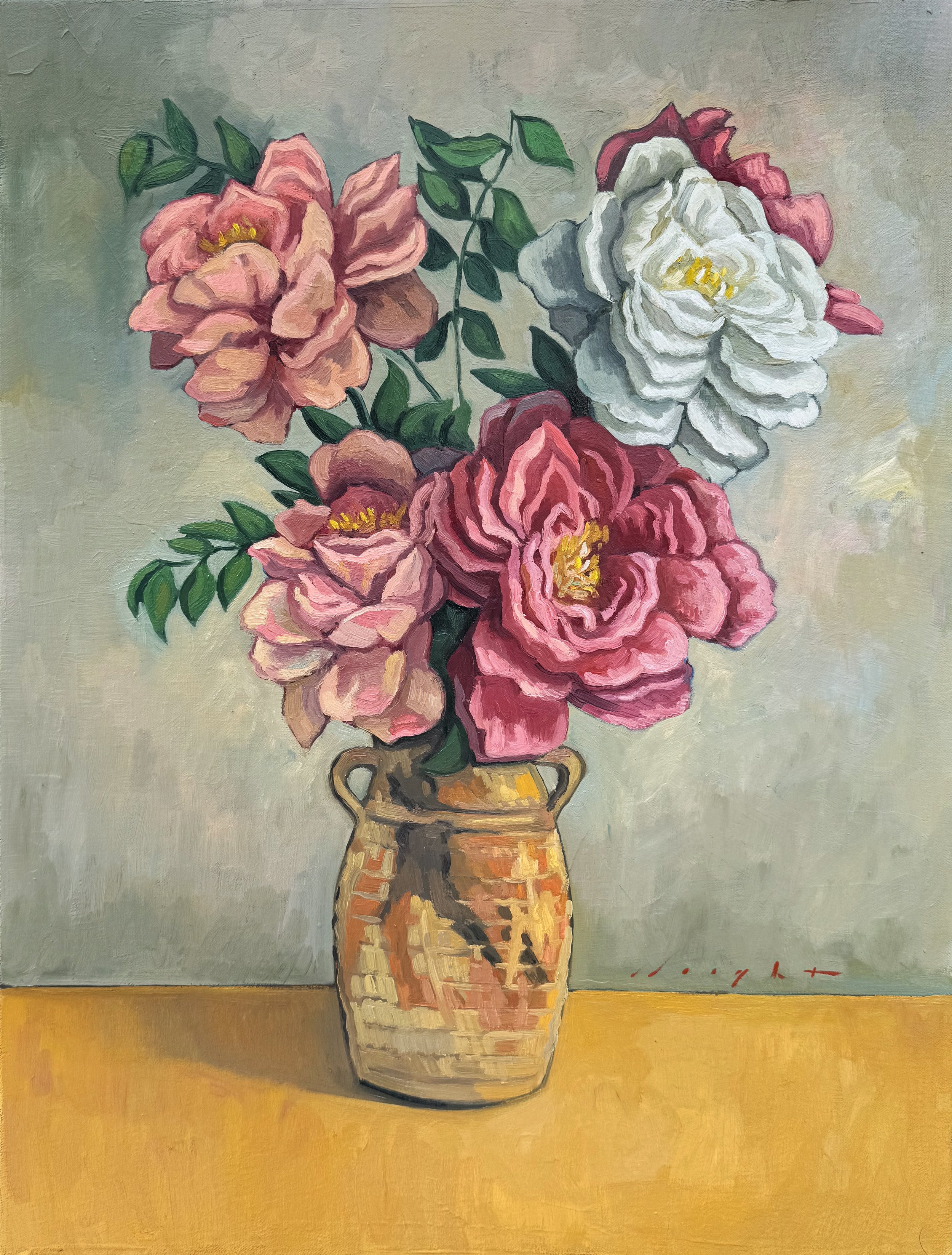 Peonies, Oil on Linen, 18" x 24"