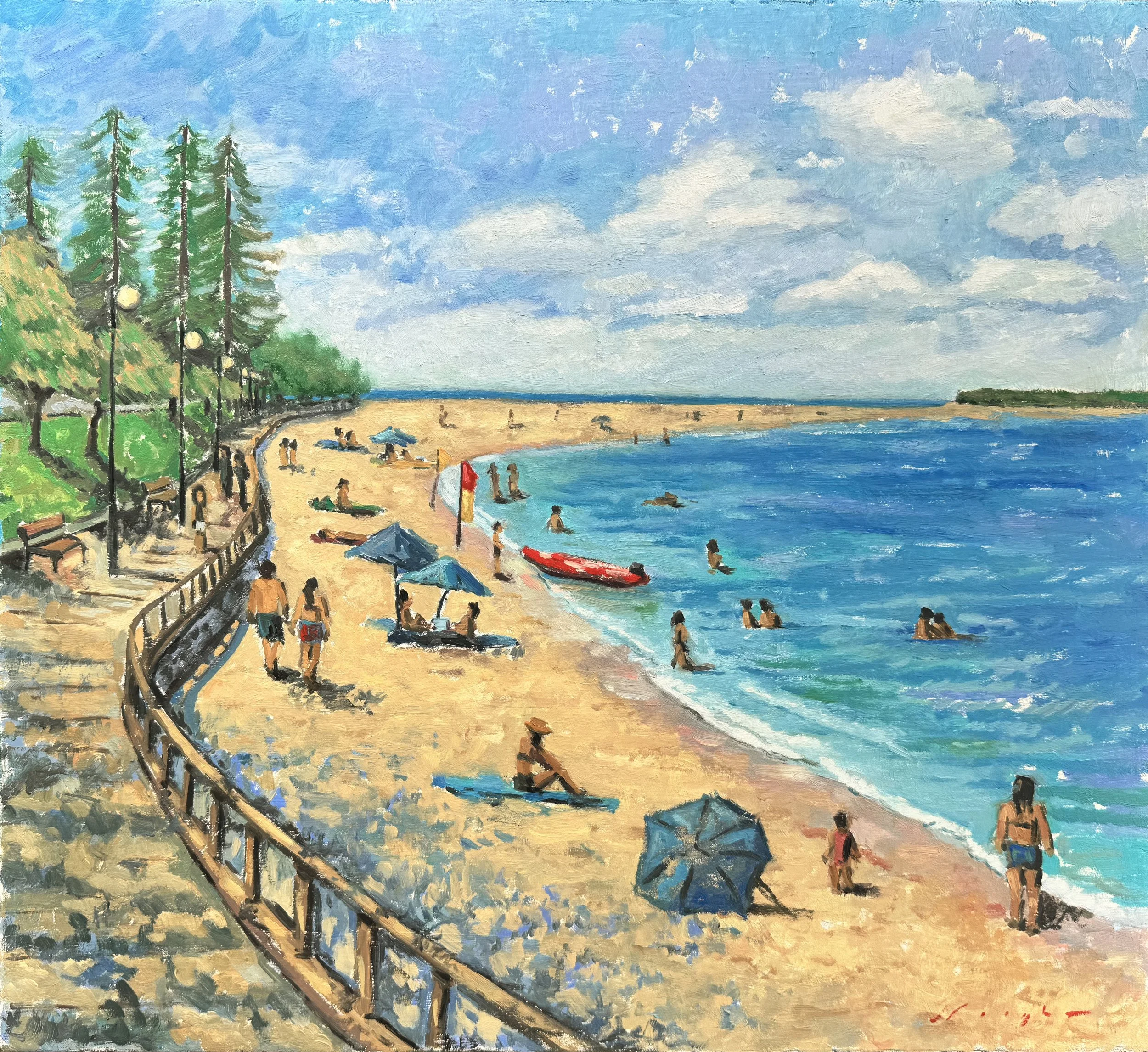 Bulcock Beach, Oil on Linen, 24" x 22"