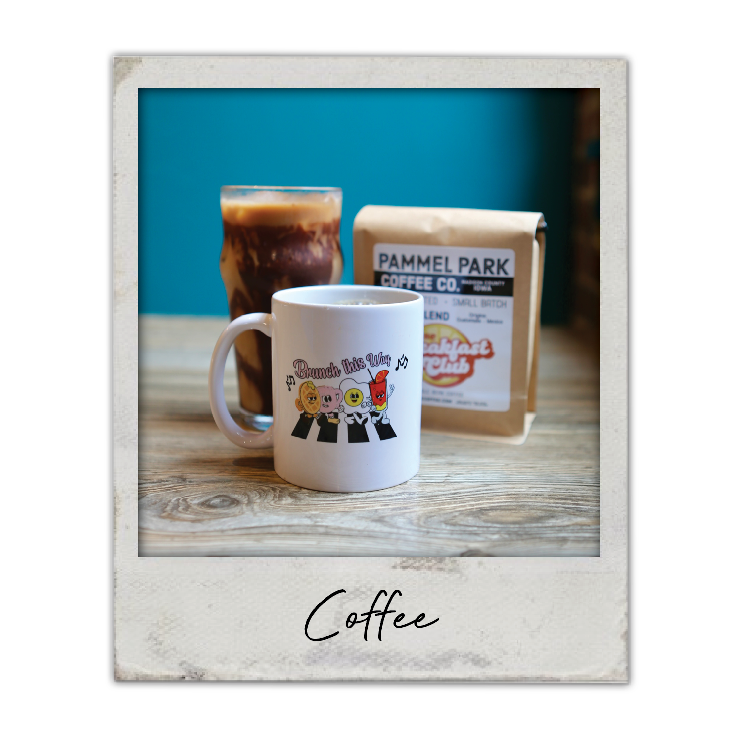 Coffee | The Breakfast Club USA
Image body: Fresh brewed house coffee served hot or iced with locally Des Moines, Iowa sourced beans 