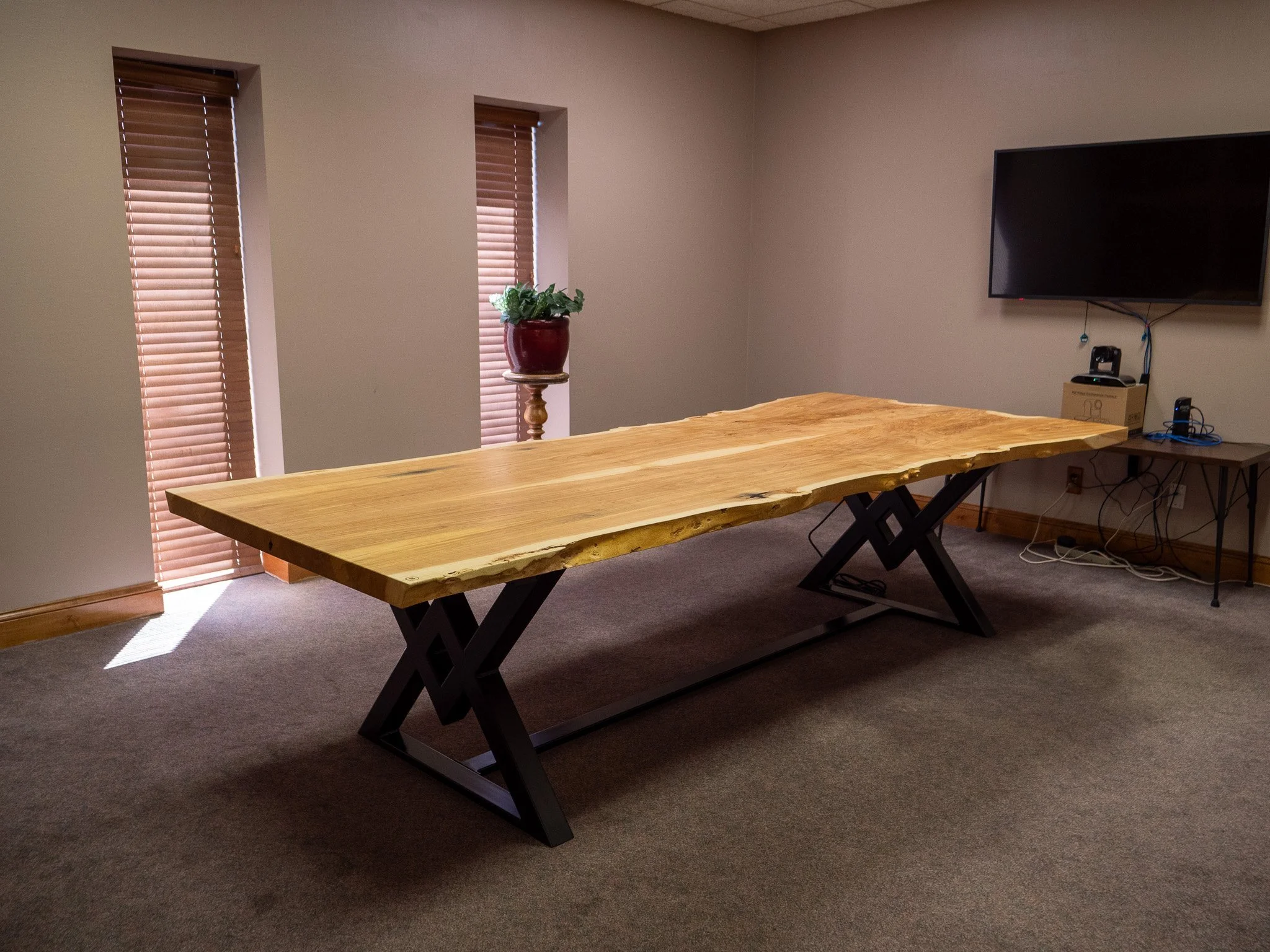 Ash Bookmatch Conference Table