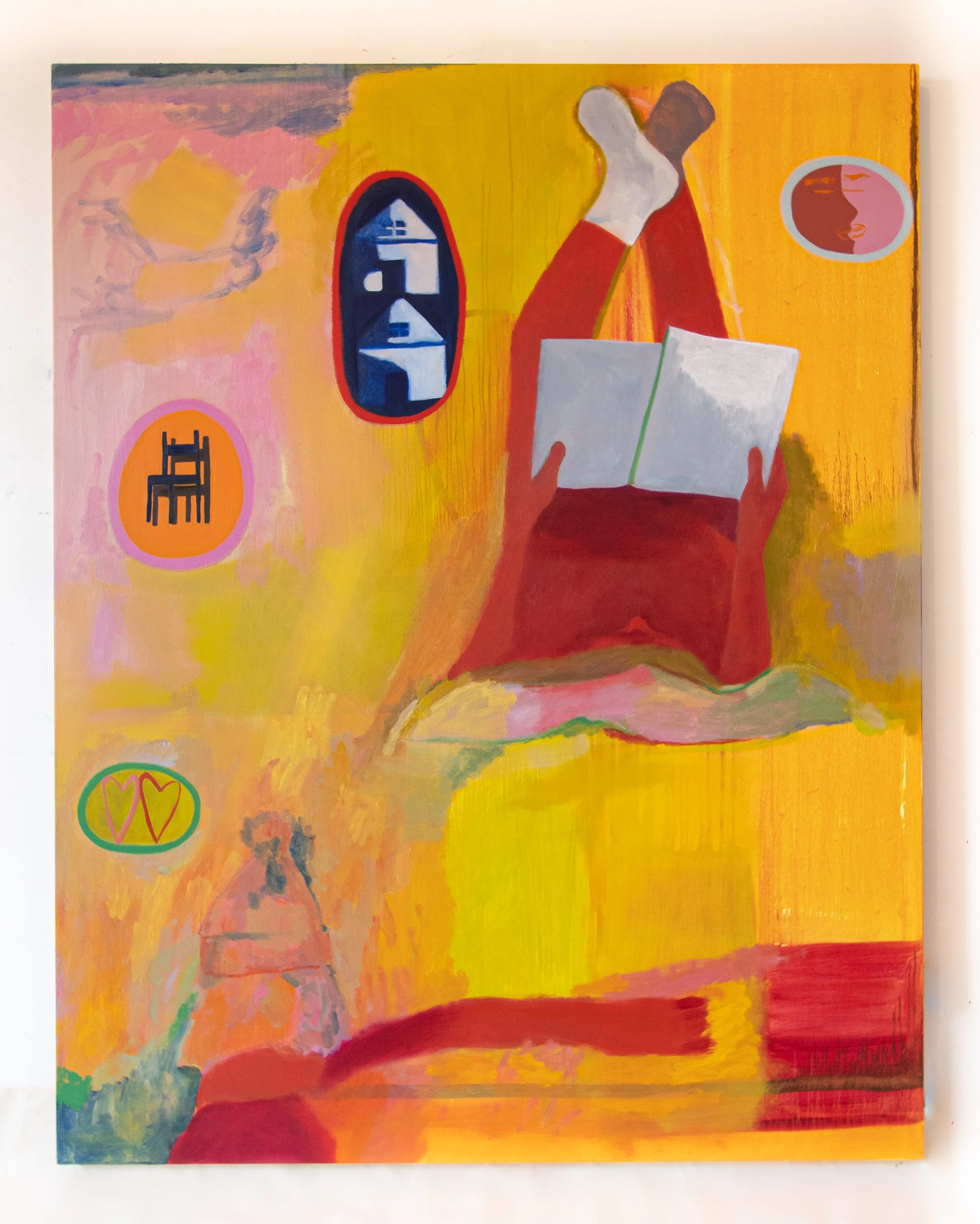 Horizontal Thinker, 2025, 196 x 152.4 cm, Oil on Canvas