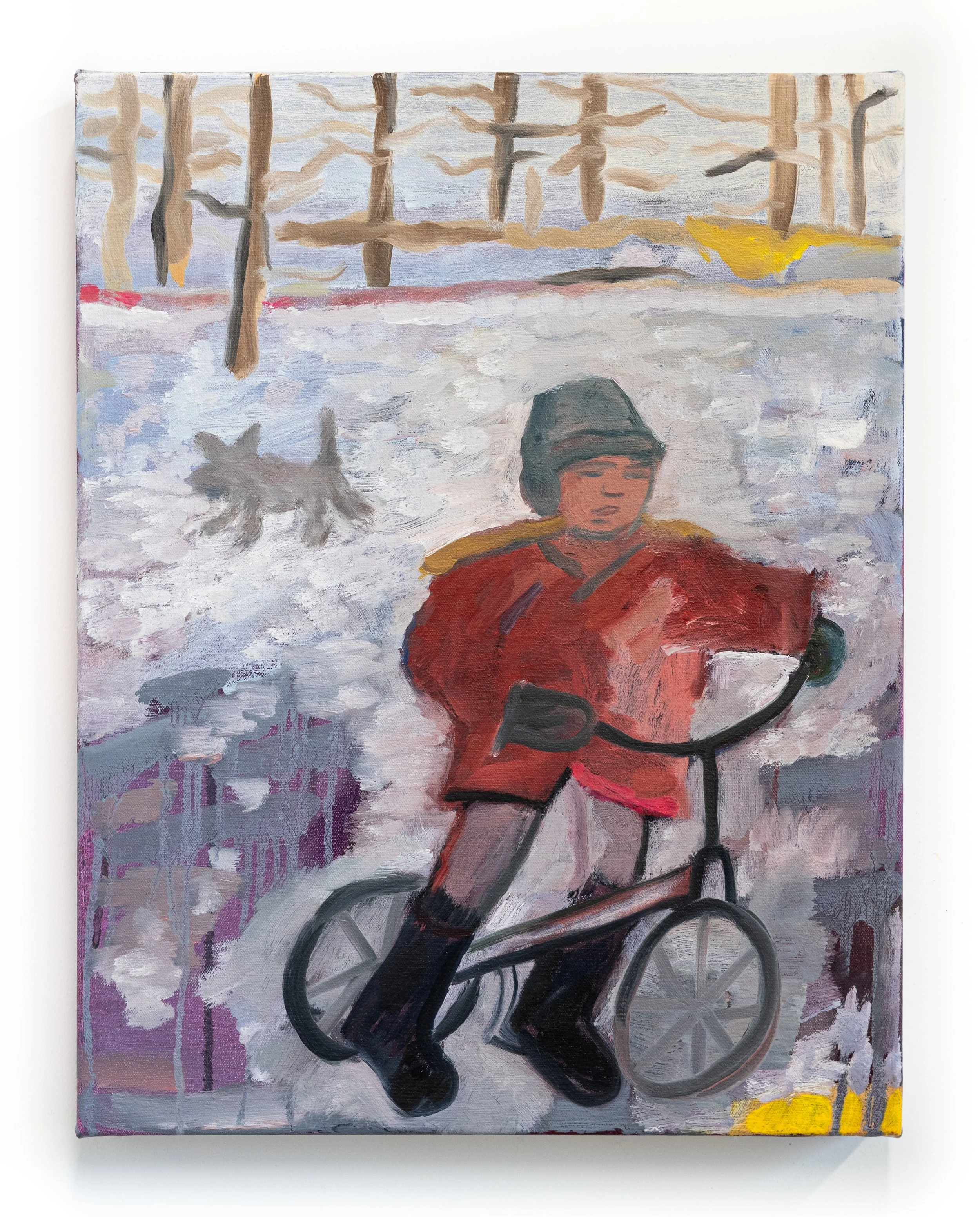 Samuelle Grande Lève-tôt, 2025, Oil on canvas 35.6 x 45.7 cm (14 x 18 ")