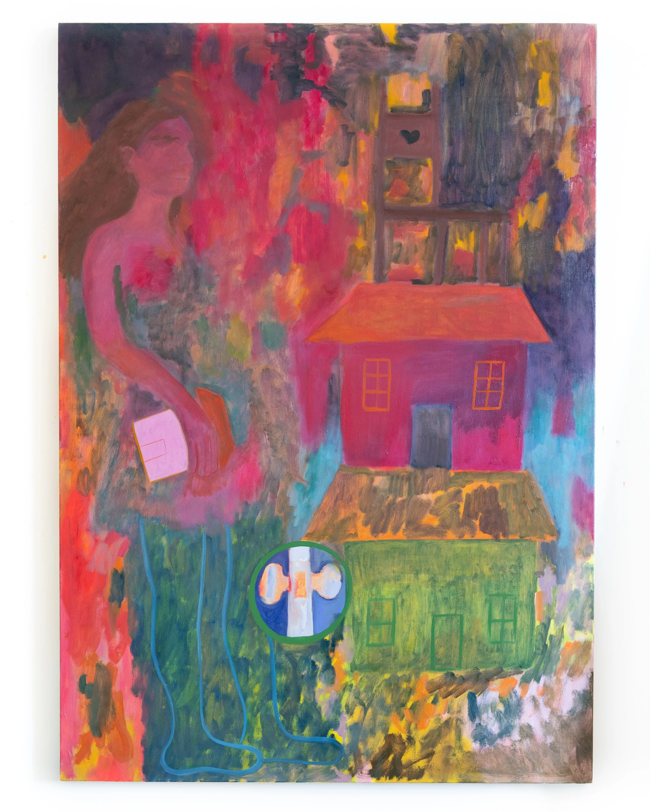 Samuelle Grande In & Out, 2025, Oil on canvas 139.7 x 198.1 cm (55 x 78 ")