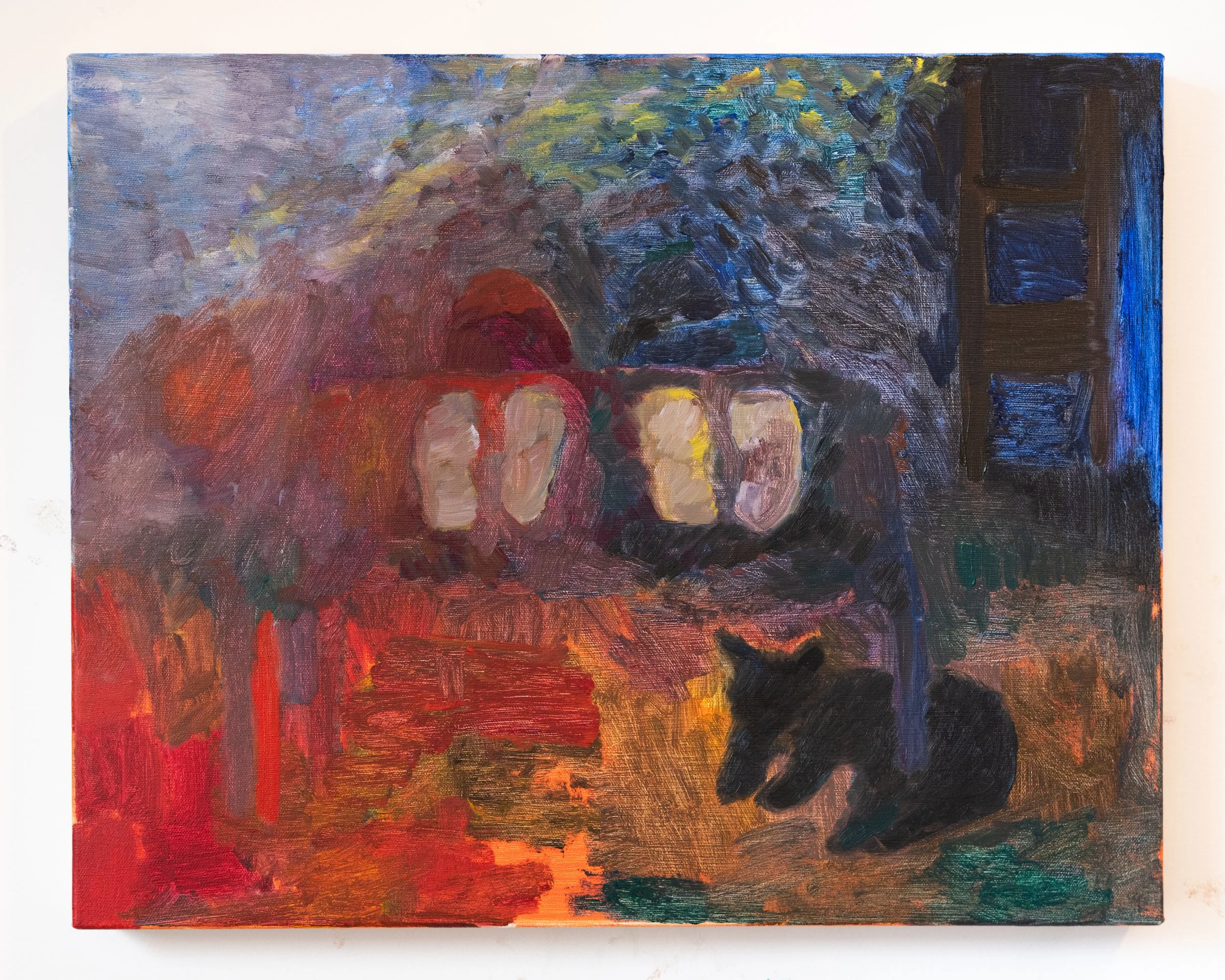 Lit double, 2024, 56 x 61 cm, Oil on Canvas