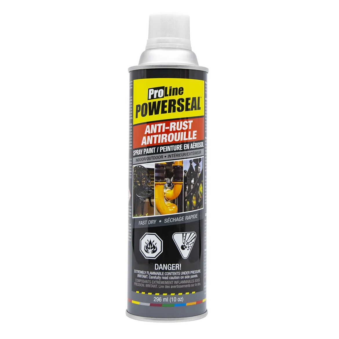 Powerseal Proline Anti-Rust Spray Paint 296ml (10oz) Gloss White