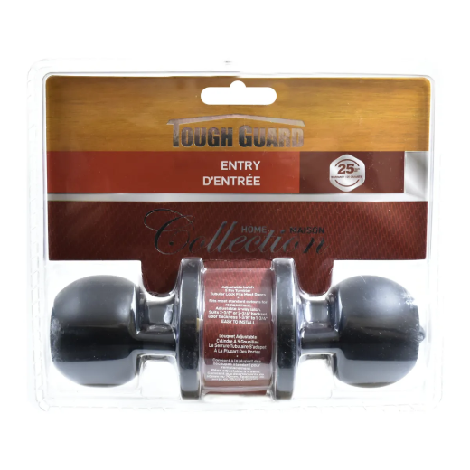 Tough Guard Door Lock Knob Entry Black