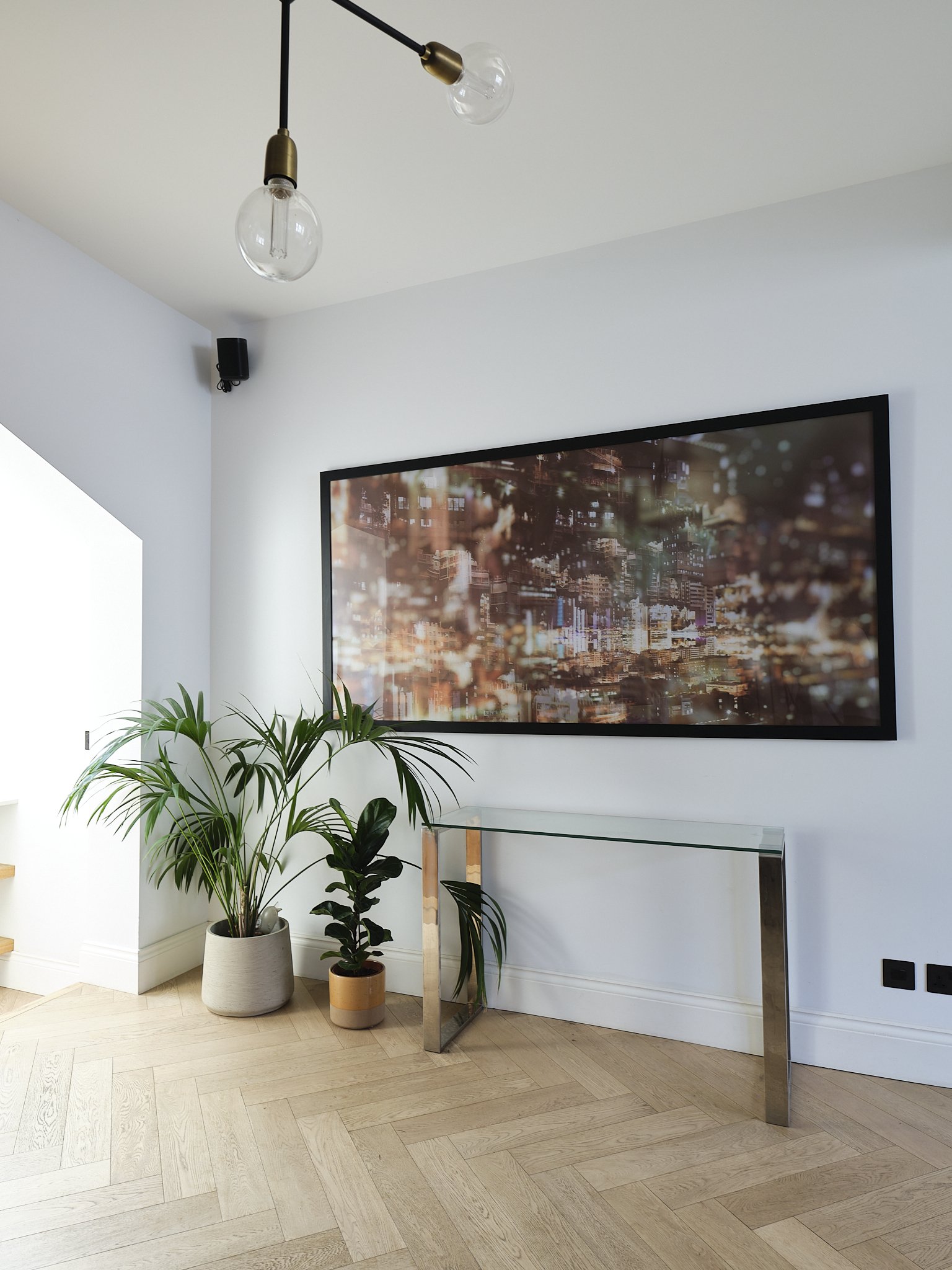 Modern interior design and artwork