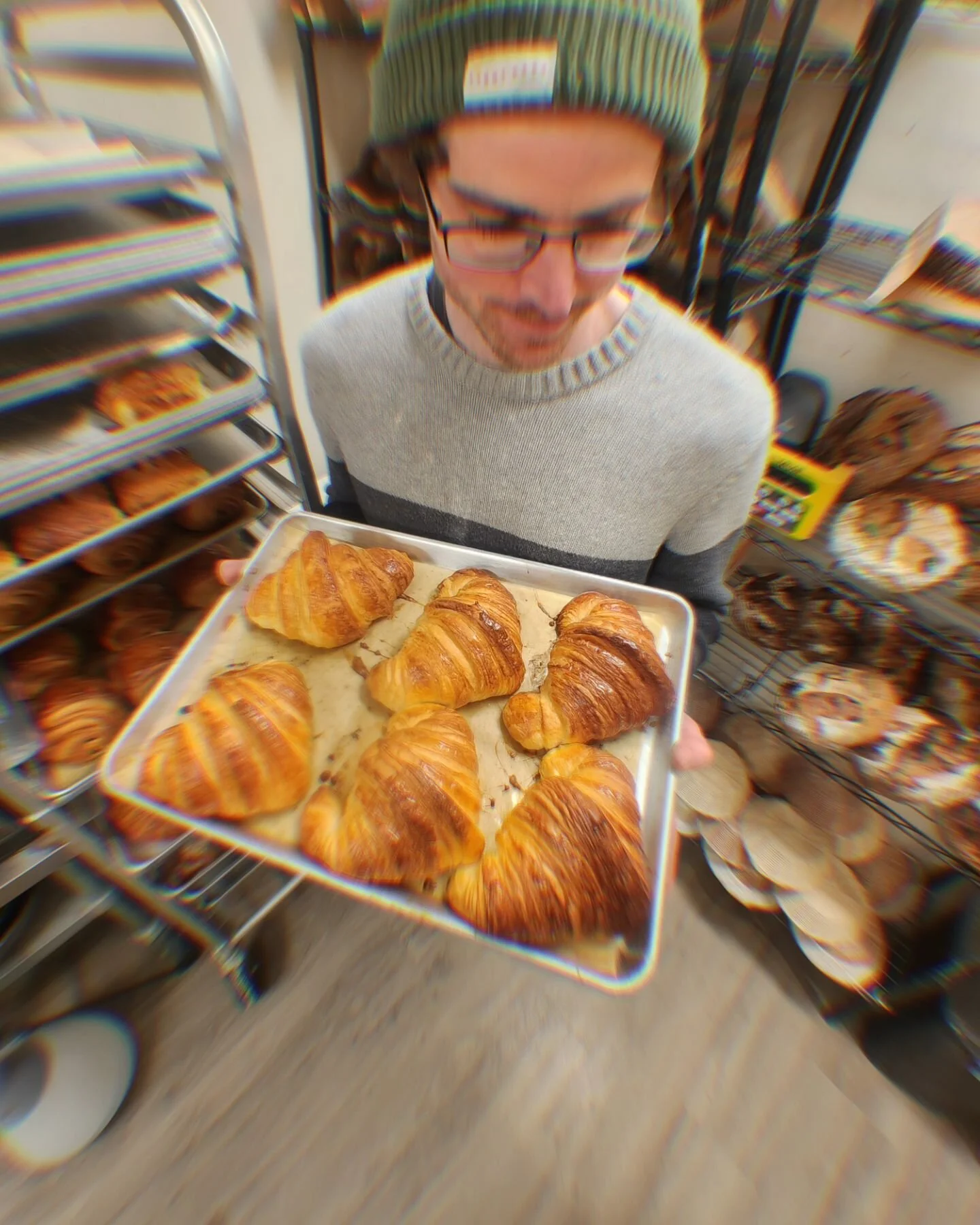 Seasonal pastries from Between The Trees Bread in Boone, NC, including cardamom buns and danishes