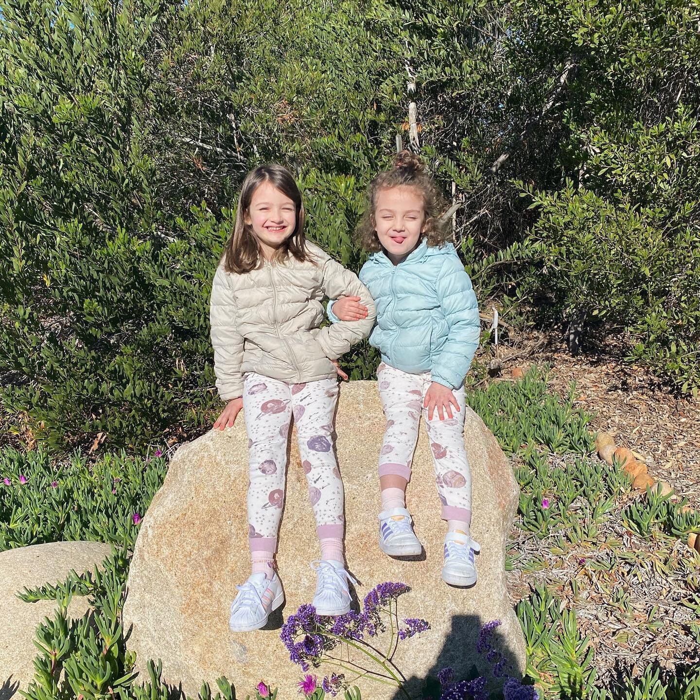 Cali is my happy place. 
On this rock, on this walk with their Grandpa (then surrounded by my family and all that love and chaos) I see it&rsquo;s one for my girls too.

This morning I&rsquo;m surrounded by all the &ldquo;mommy to dos&rdquo; and feel