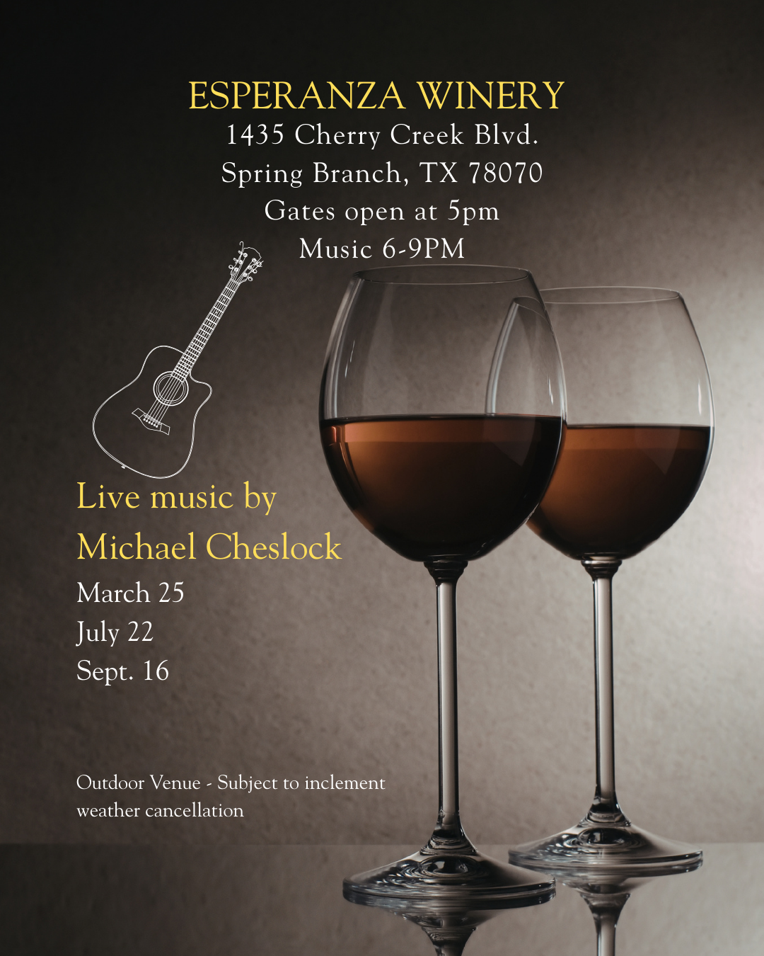 Wine al Fresco featuring Michael Cheslock