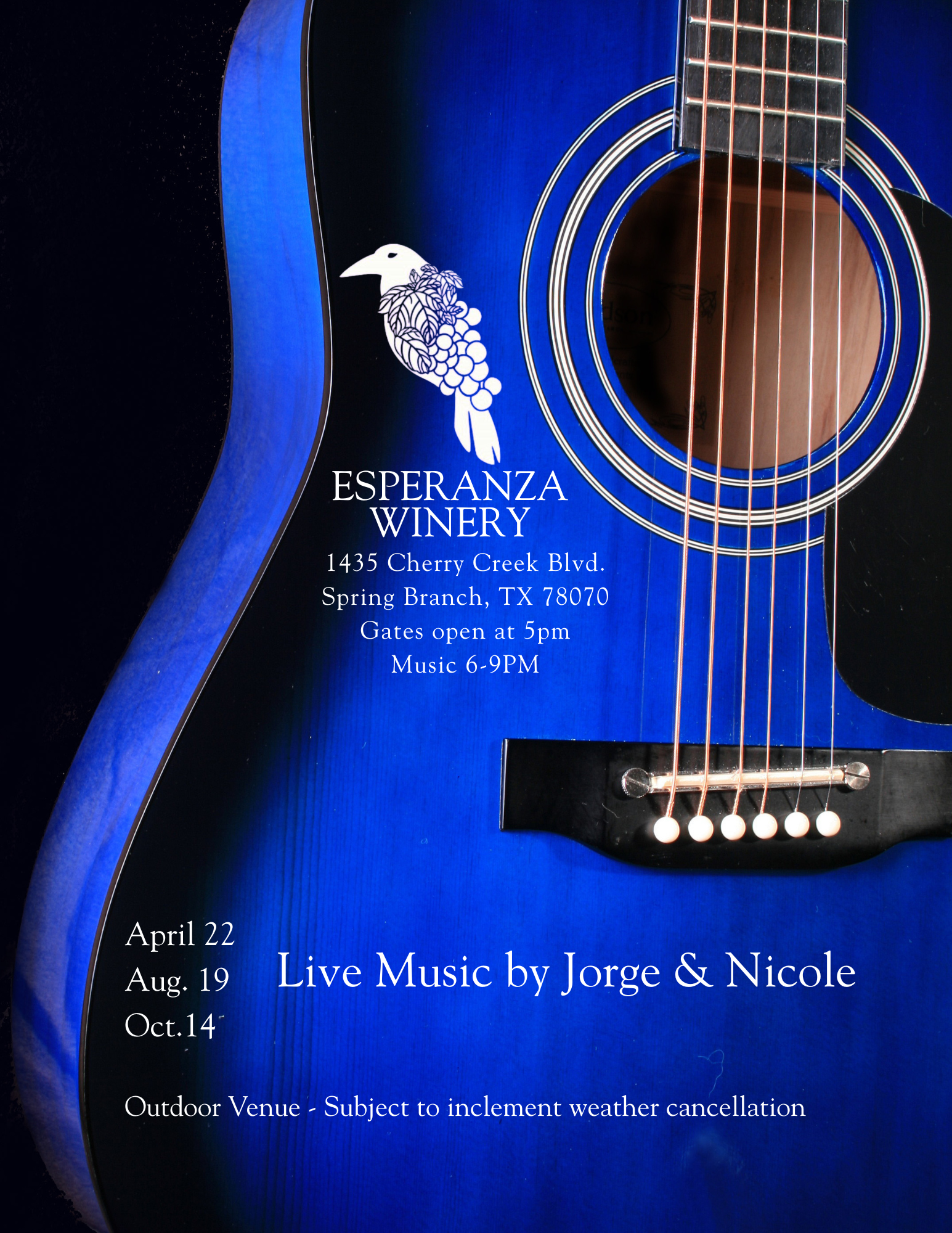 Wine al Fresco featuring Duo Jorge &amp; Nicole 