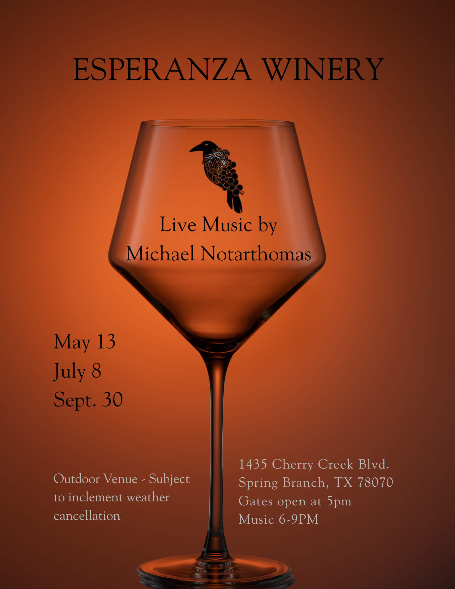 Wine al Fresco featuring Michael Notarthomas