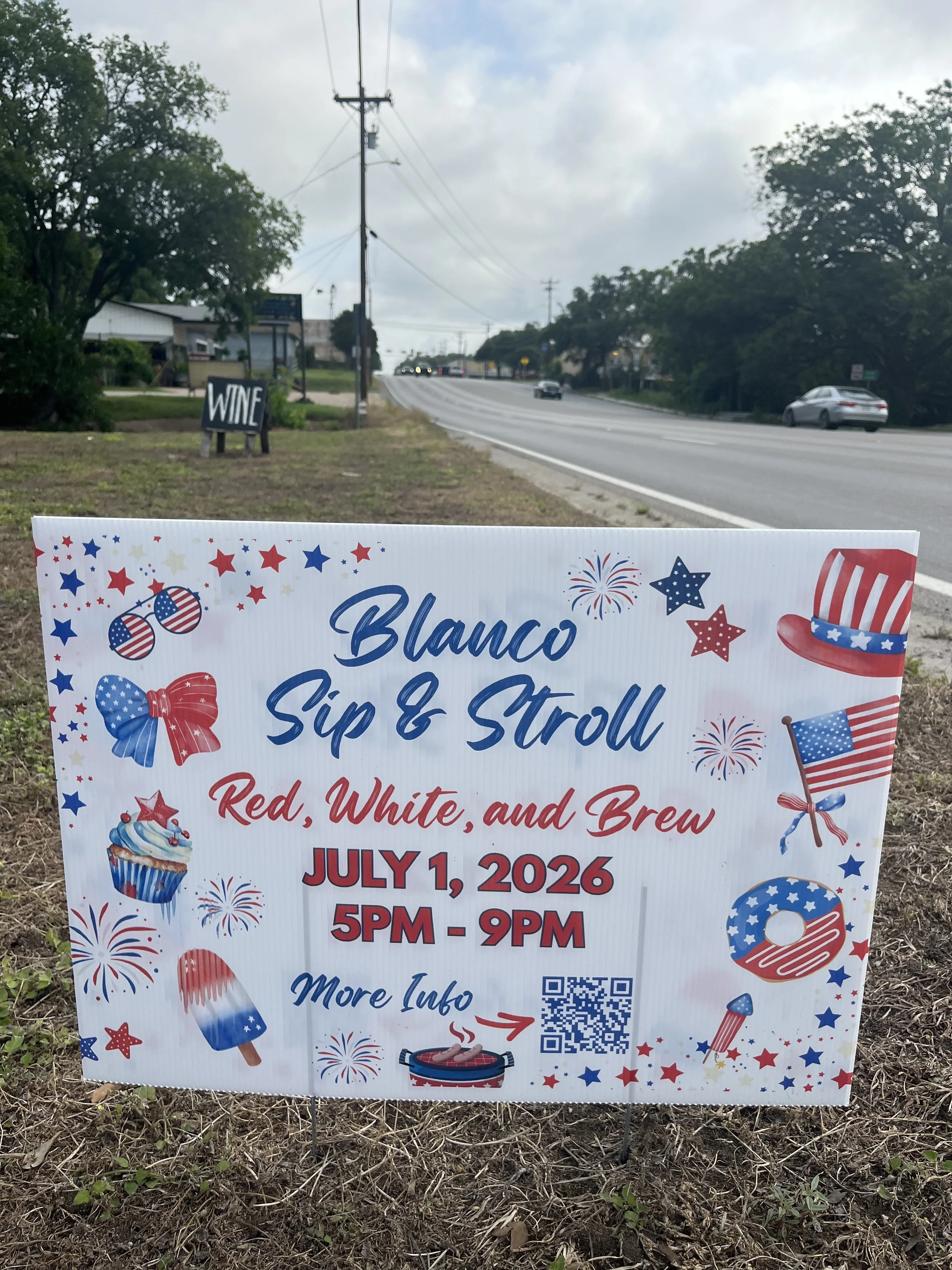Sip & Shop in Blanco, Texas