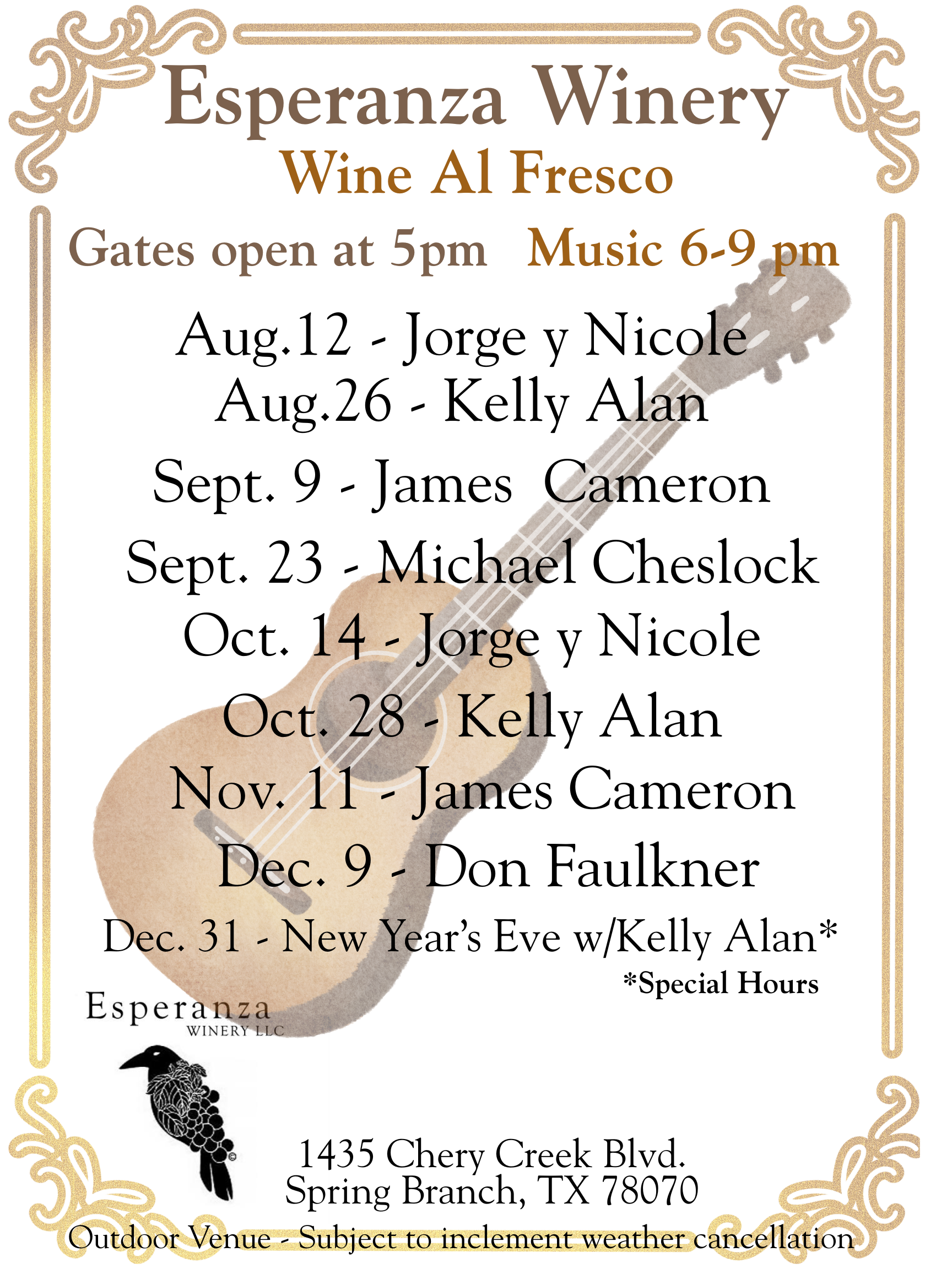 Wine al Fresco 2026 Year-long Calendar