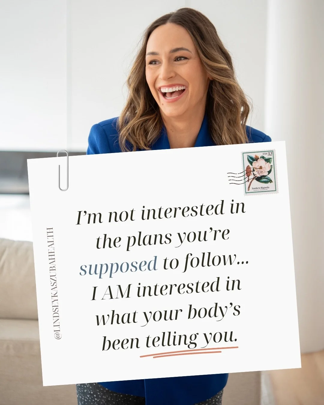 This was the line that came out of my mouth with a client this week...

&ldquo;I&rsquo;m not interested in the plan you&rsquo;ve been following, but I am interested in what your body has been trying to tell you.&rdquo;

The 3pm exhaustion, the random