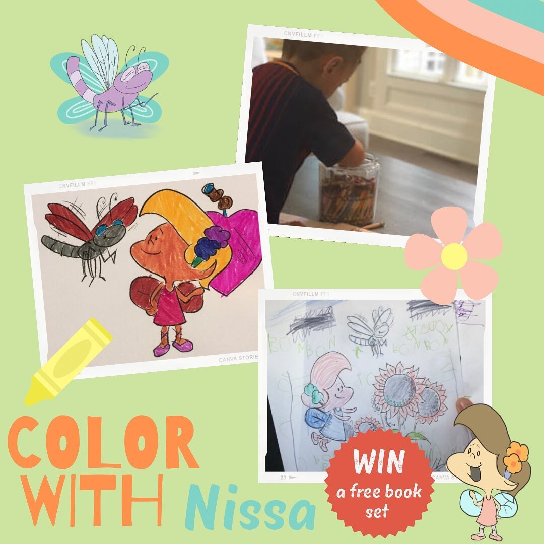 Send in your kids coloring creations of Nissa for a chance to win a FREE Nissa book set for the summer! Winner announced June 1st! 🌼 🖍️