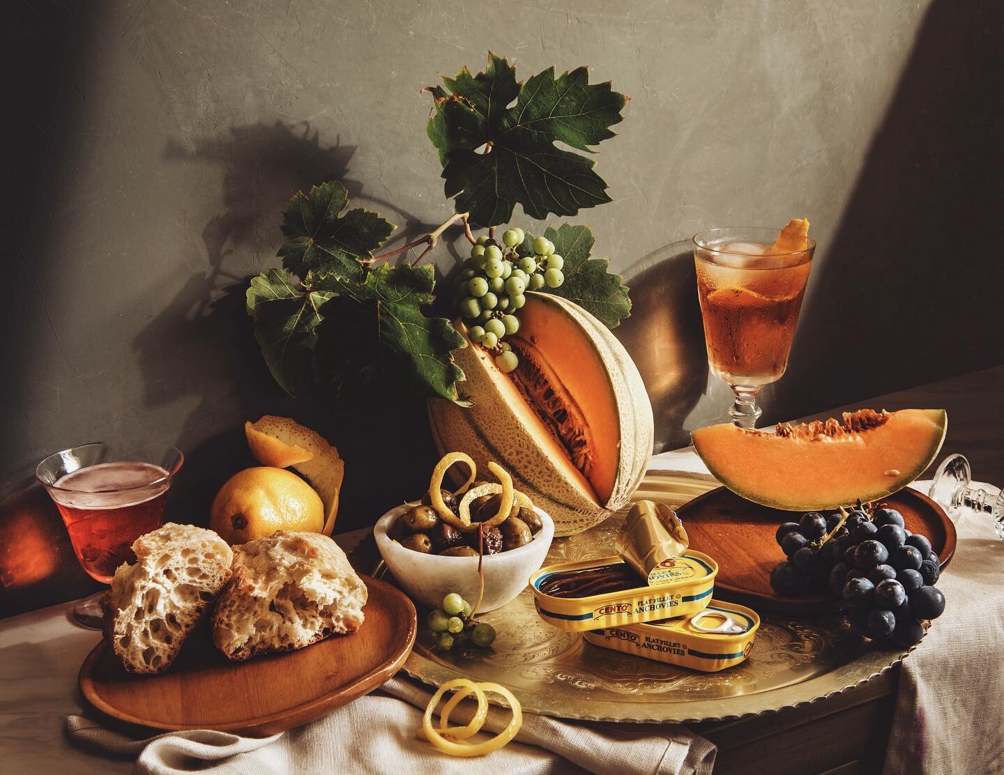 Summer still life, 2021 | Taking a little aperitivo&mdash;that is, enjoying a light, slightly bitter, effervescent spritz and a few snacks to awaken the appetite before dinner&mdash;has got to be the best thing about summer&rsquo;s long hours. Someho