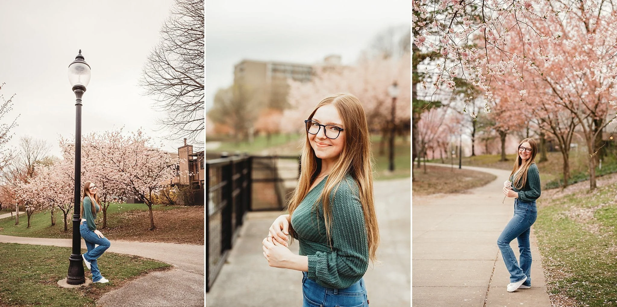 senior photo session in downtown Akron