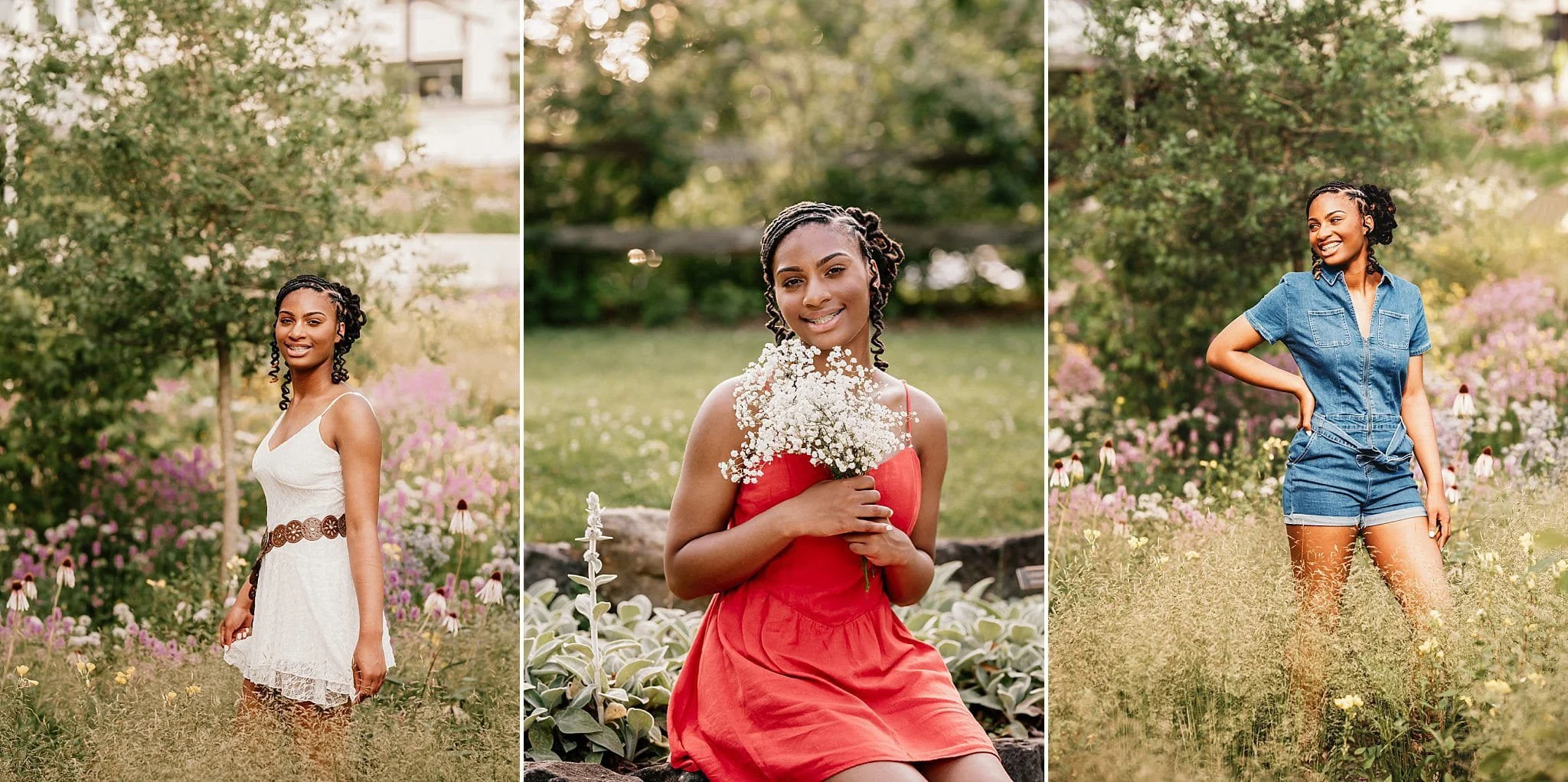 stunning  summer senior session at Lock 3 park downtown Akron,  and Seiberling Nature Realm