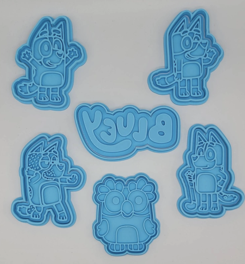 Bluey cookie cutters! (also used for play-doh AND sandwiches) from SunshineTShop