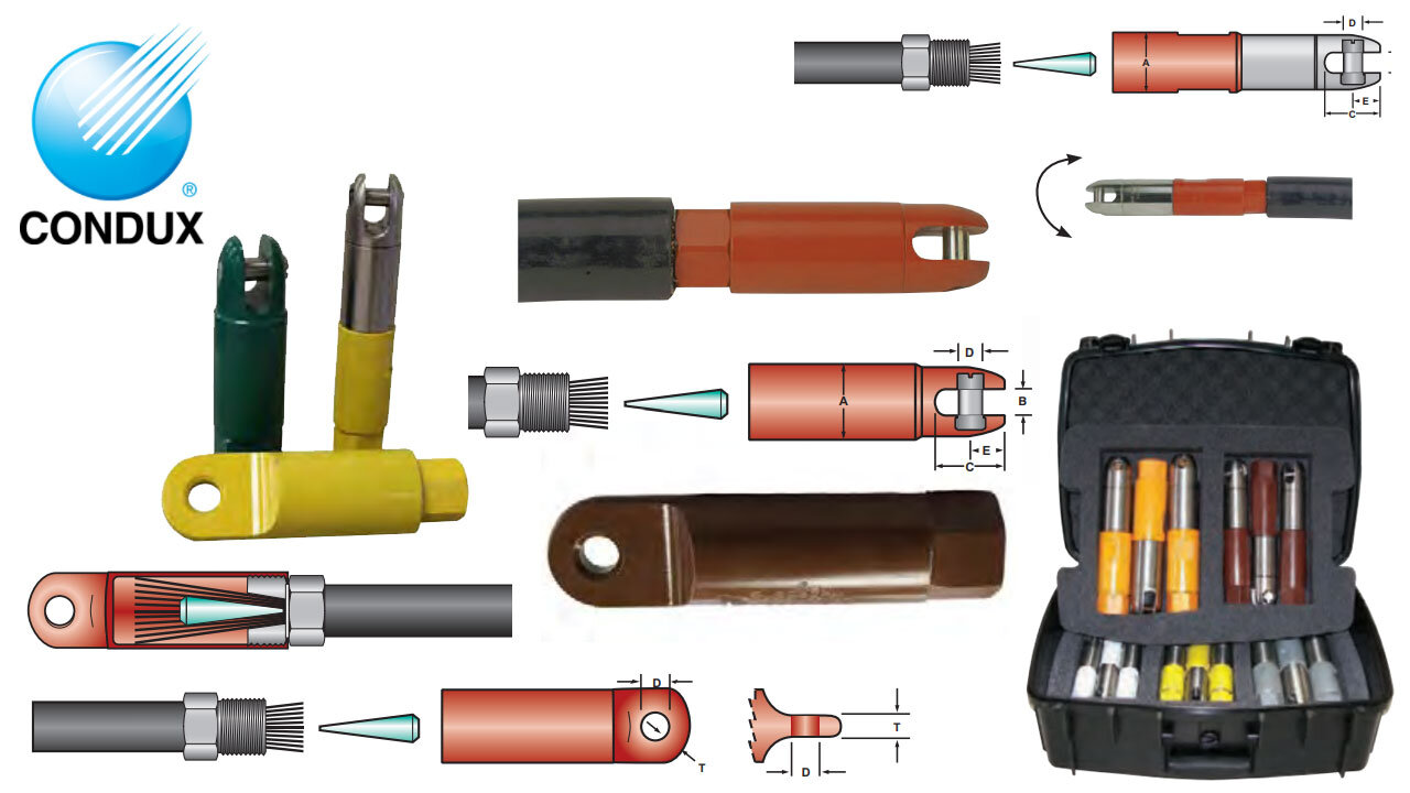 Reusable Power Cable Pulling Eyes - Three Choices from Condux