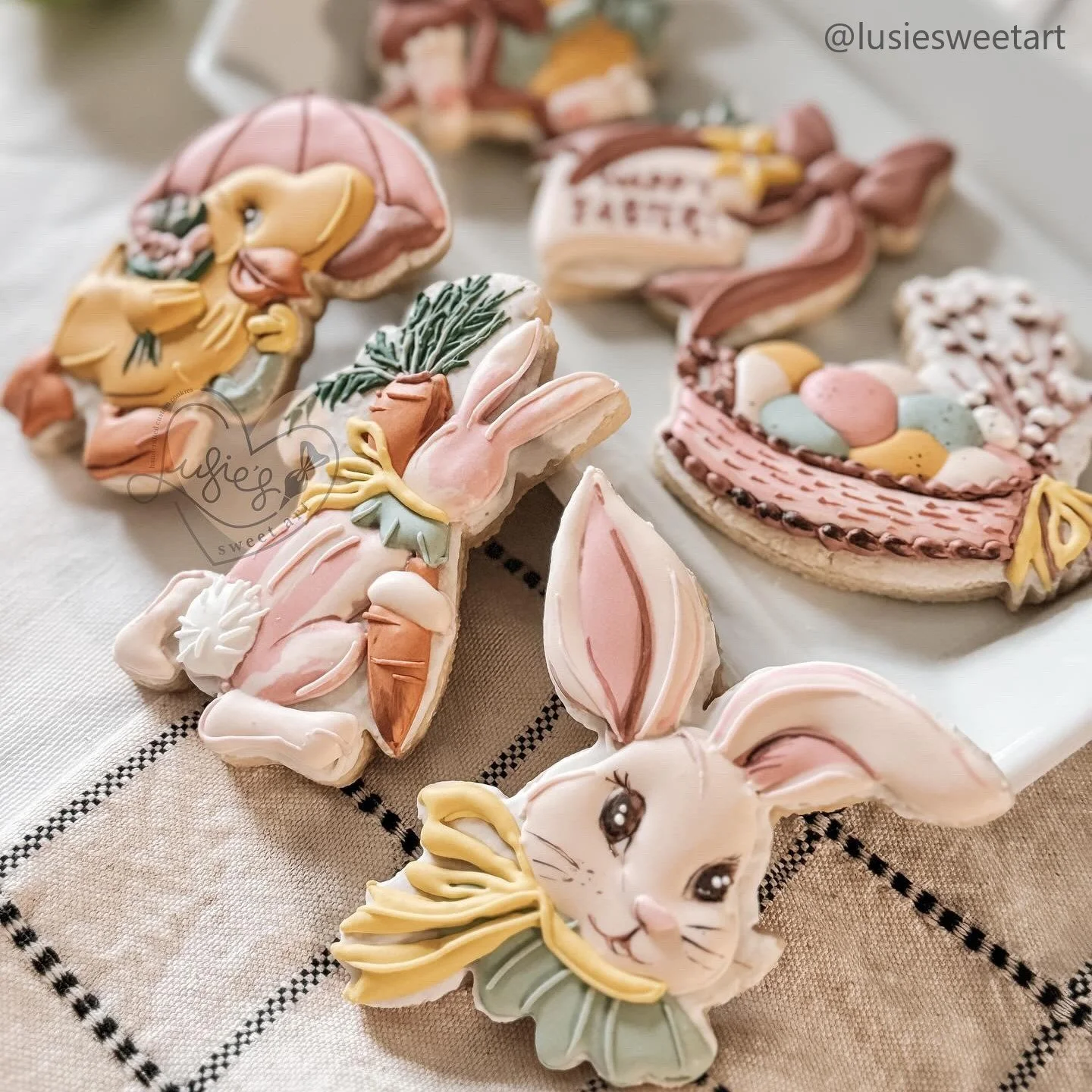 Vintage Easter Set, vintage bunny head, vintage carrot bunny, vintage duckling.JPG
