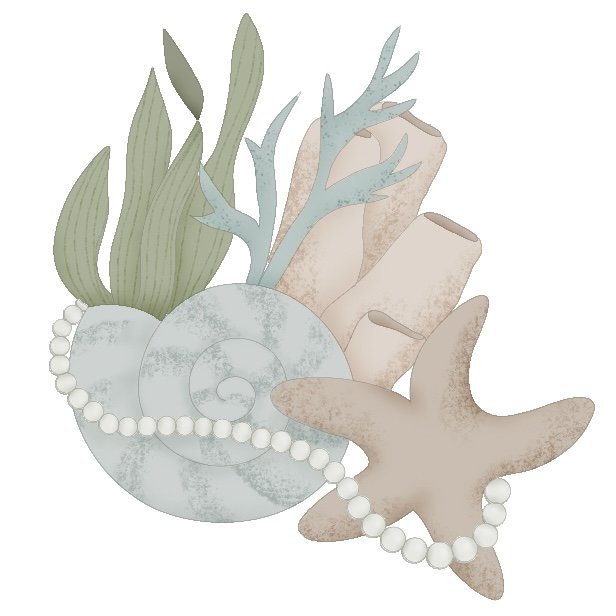 Shells and Kelp 3.75" STL File
