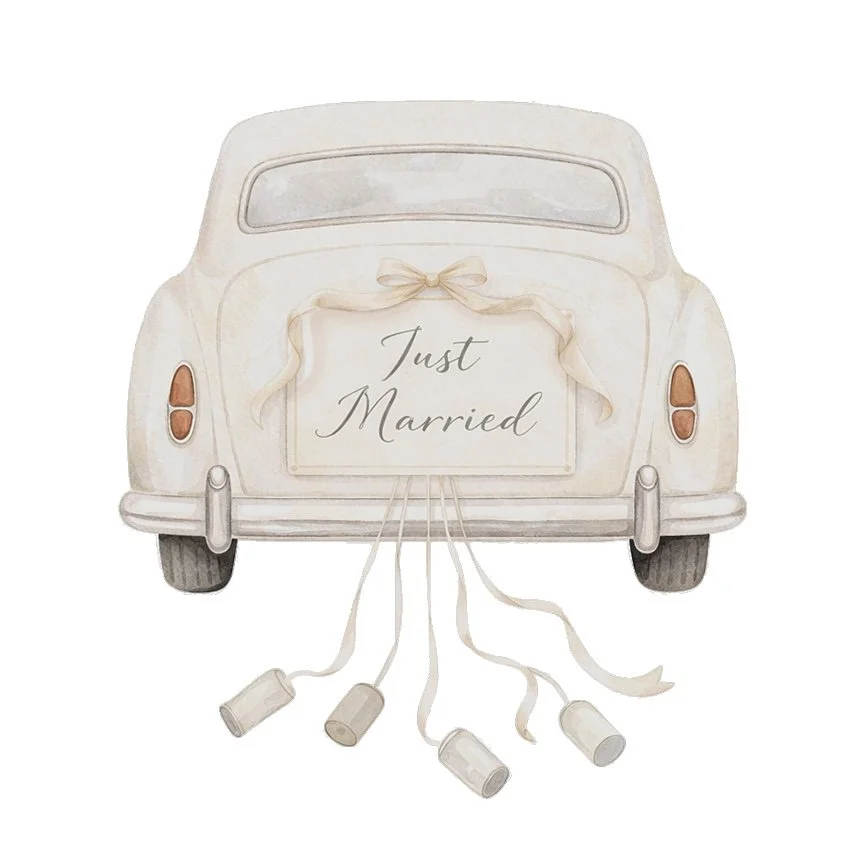 Just Married Car 3.5" STL File