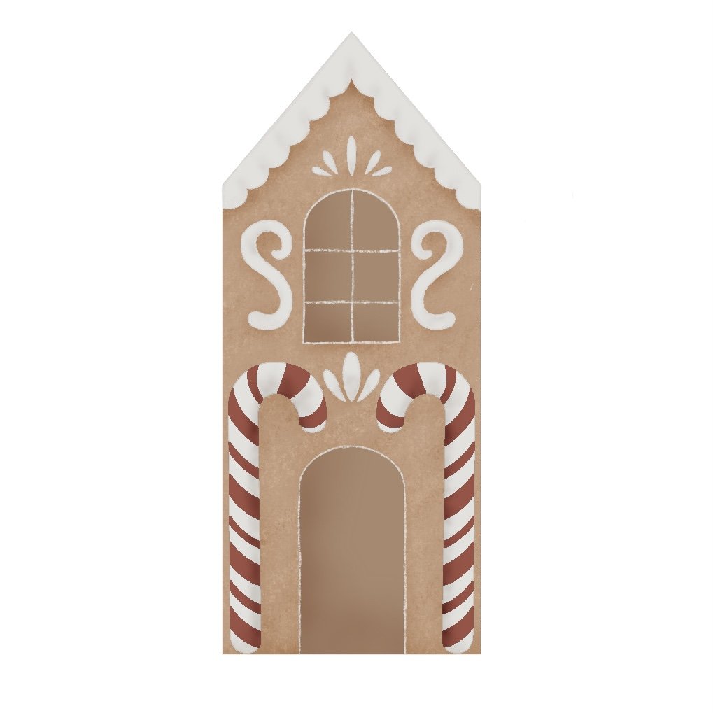 Tall Gingerbread House 4.75" STL File