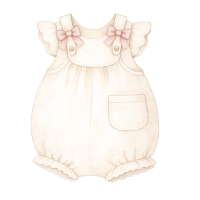 Bow Baby Romper 3.75" STL File