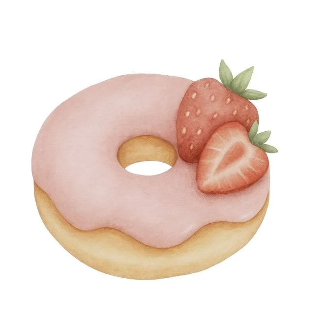 Strawberry Donut 3.5" STL File