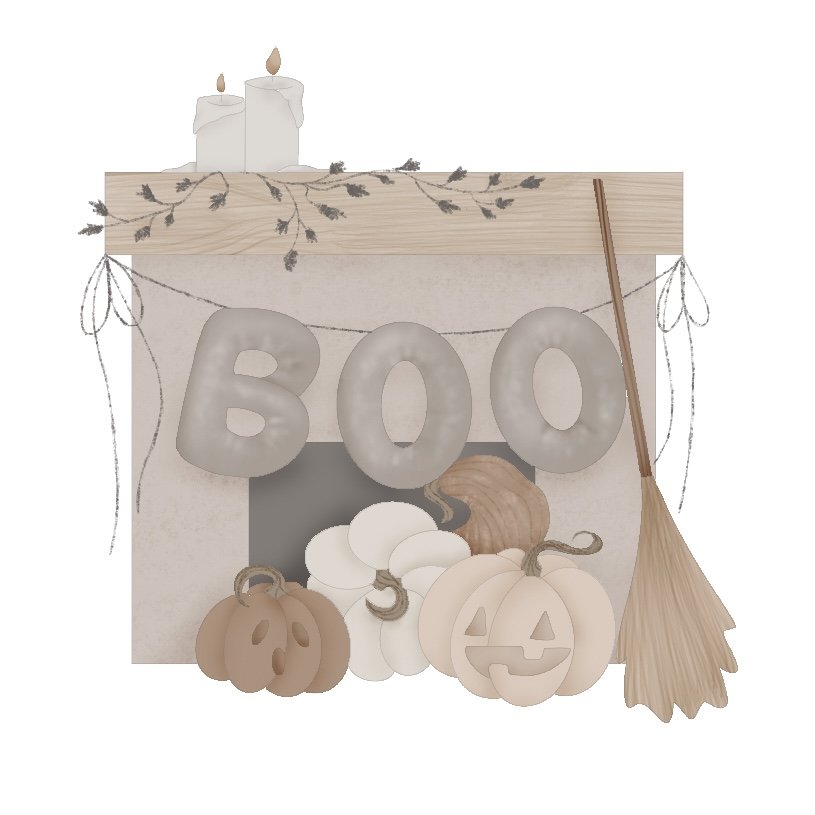 Halloween Fireplace 3.75" STL File