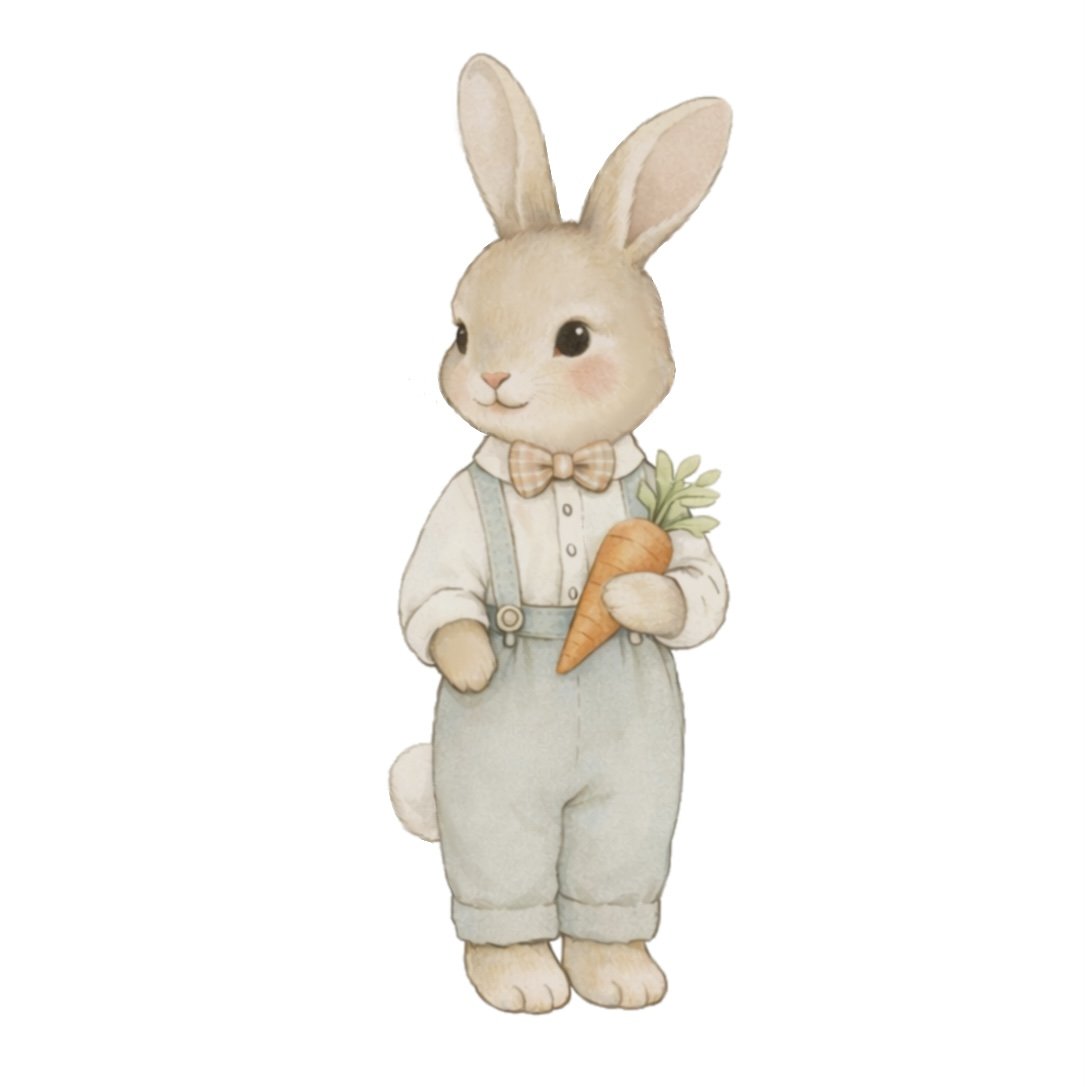 Standing Carrot Bunny 4.75" STL File