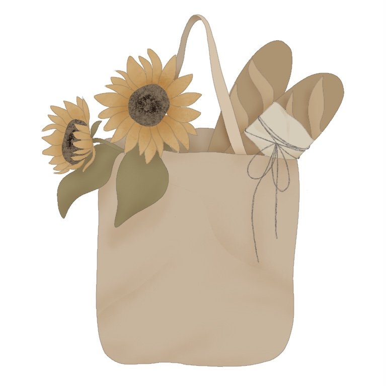 Floral Market Bag 4" STL File