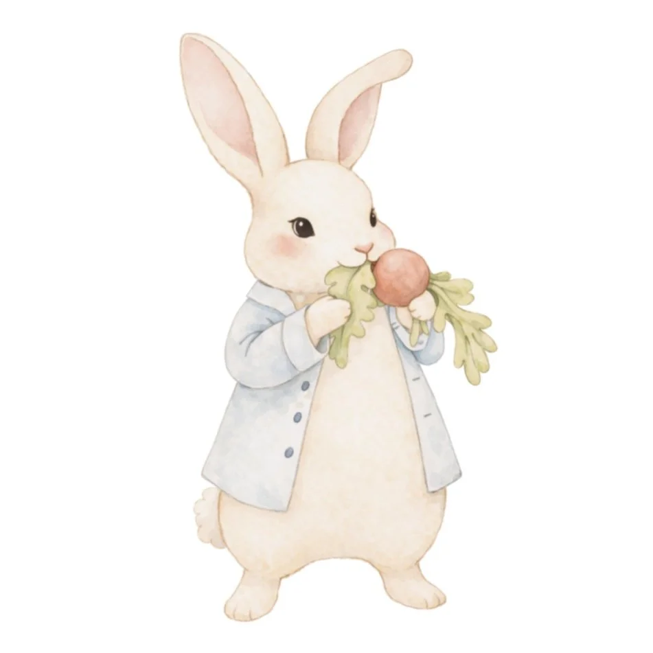 Radish Storybook Bunny 4.75" STL File