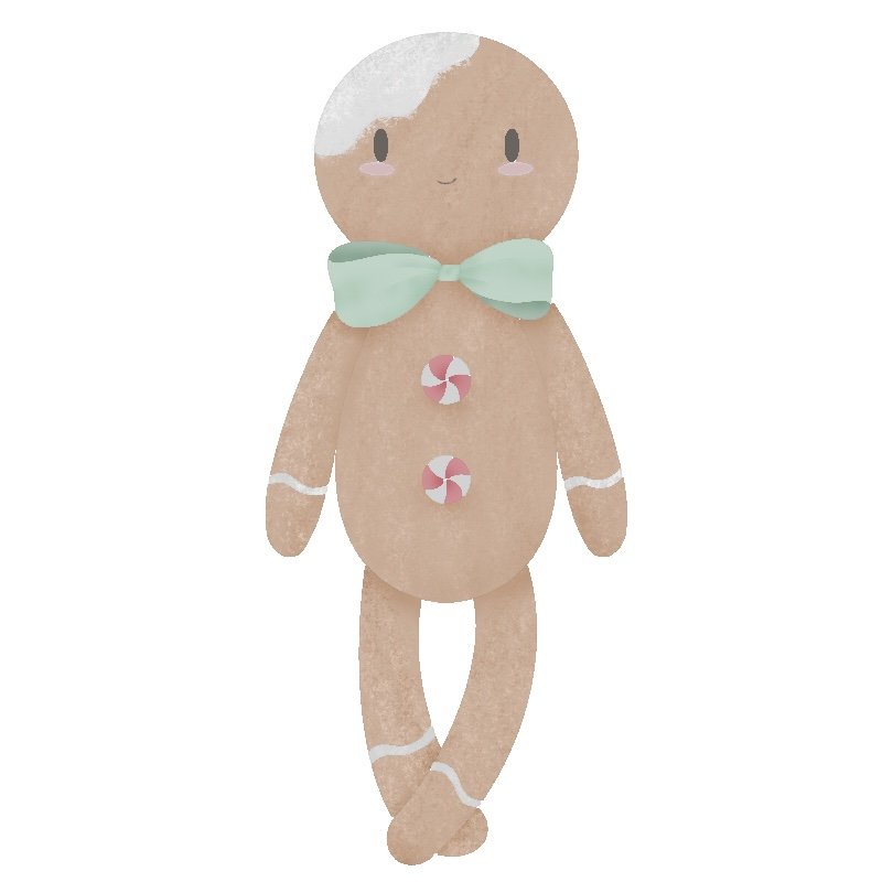 Bowtie Gingerbread Doll 4.5" STL File