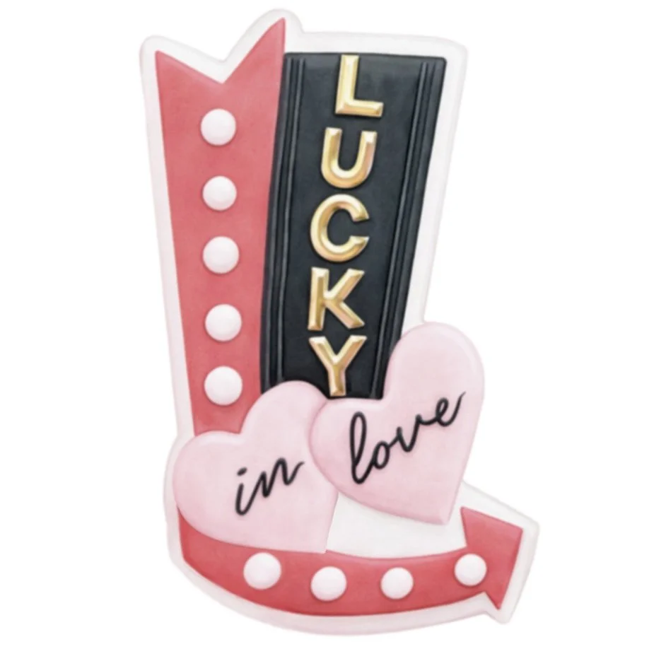 Lucky in Love Sign 4.25" STL File