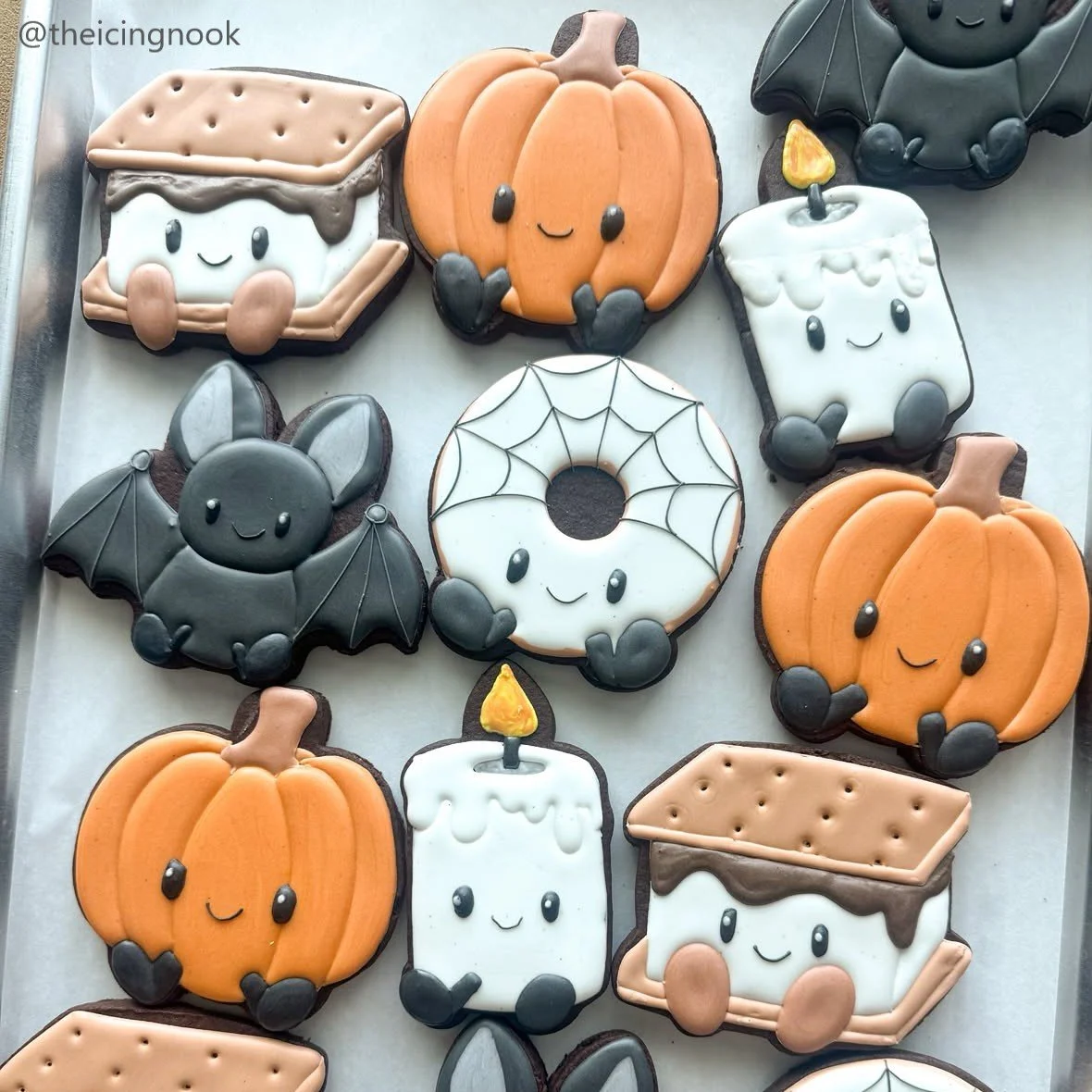 Halloween Plushies, bat plushie, pumpkin plushie, donut plushie, candle plushie, candle plushie.jpg