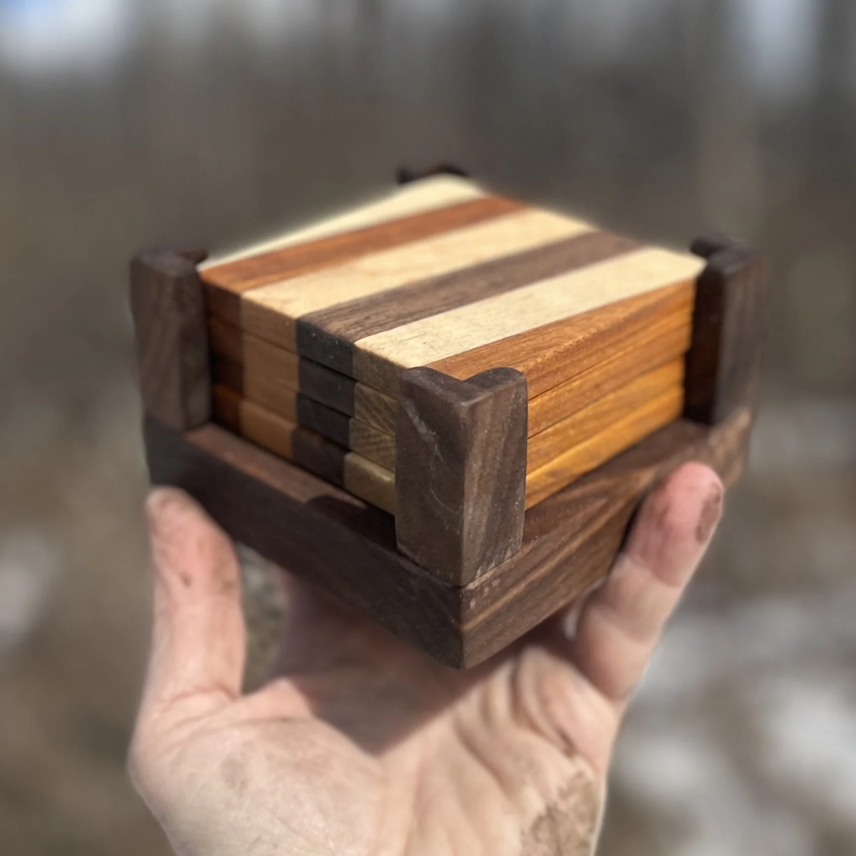 Hardwood Coasters v1