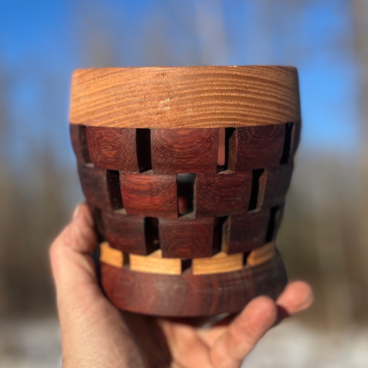 Segmented Hardwood Vase