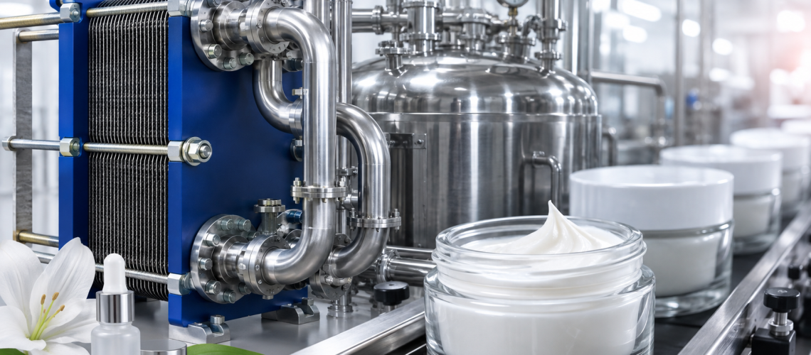 La función de los Intercambiadores de calor en la industria cosmética: Una precisión térmica para productos de alta calidad
