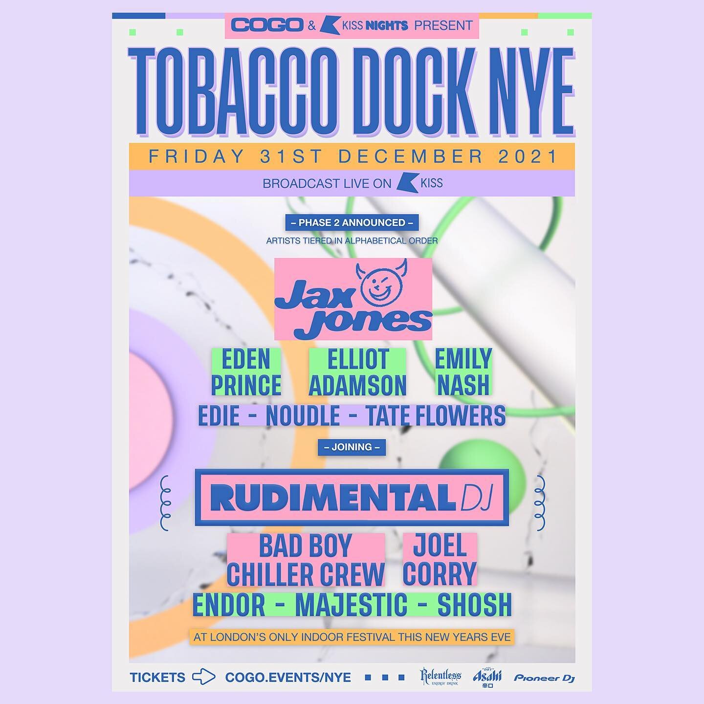 .
Cats out the bag!!!!!! My biggest event to date‼️
This New Year&rsquo;s Eve 2021 I will be DJing for @cogo_london and @kissfmuk at the legendary @tobaccodock ! The entire event will be broadcasted across KISS FM LIVE TOO! Thank you to COGO and @l_w