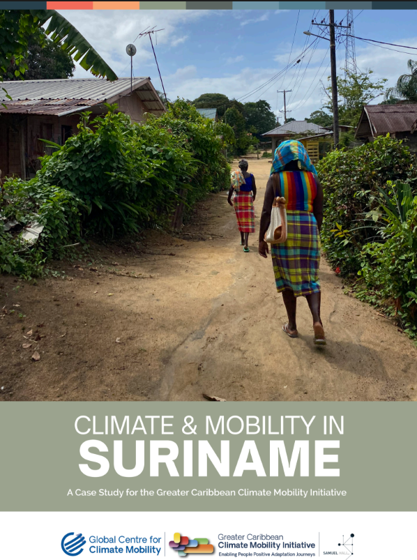 Report cover: Climate and Mobility in Suriname.
