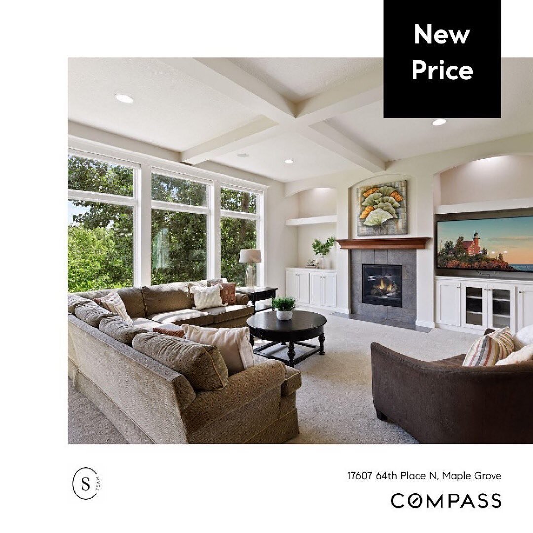 17607 64th Place N, Maple Grove is now at $1,198,000. 🏡 

Located in Wayzata school district and the neighborhood has so many amenities to offer - pool, community room, playgrounds! Swipe through the photos to see some of the features in this home. 