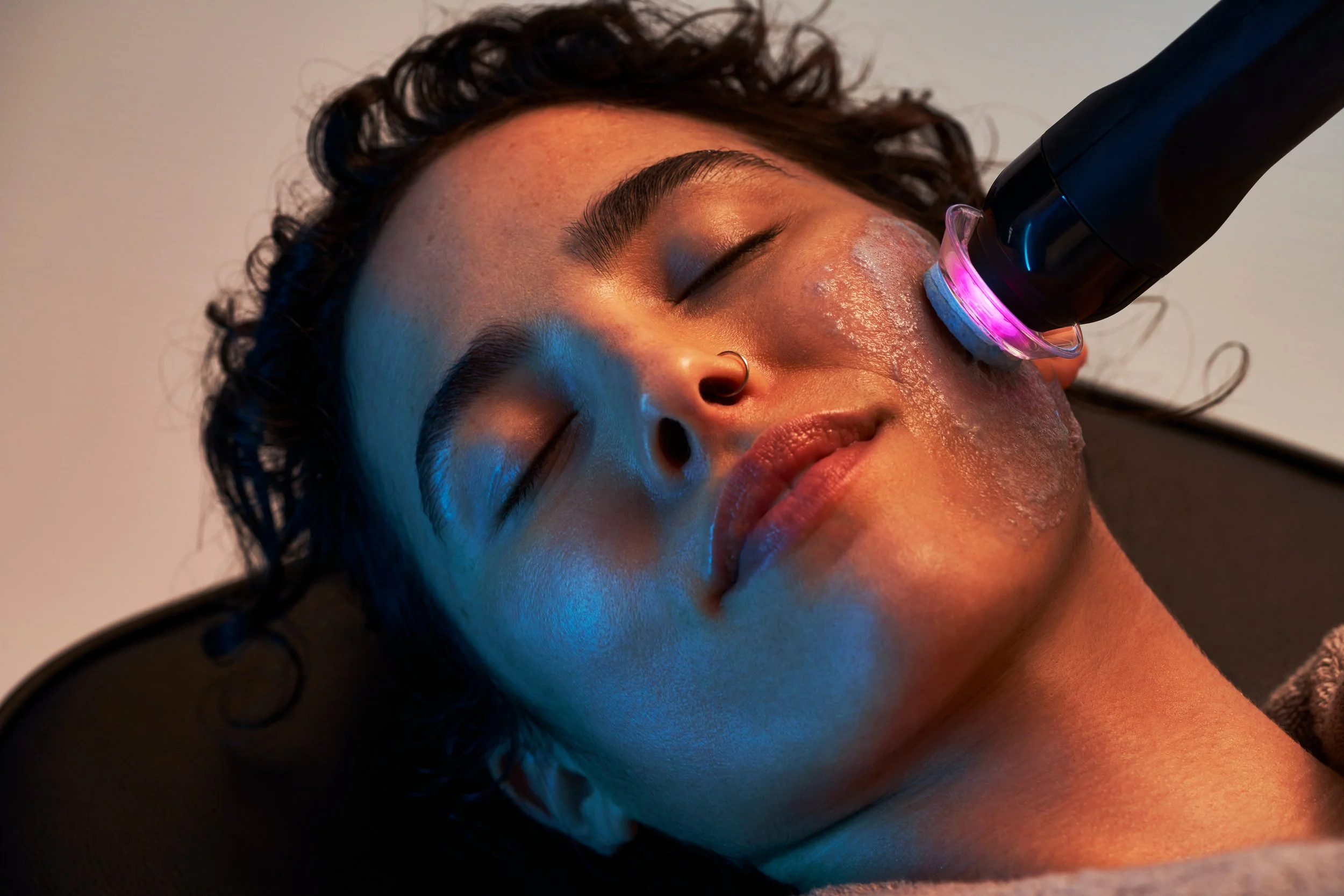 Woman getting Glo2Facial Treatment