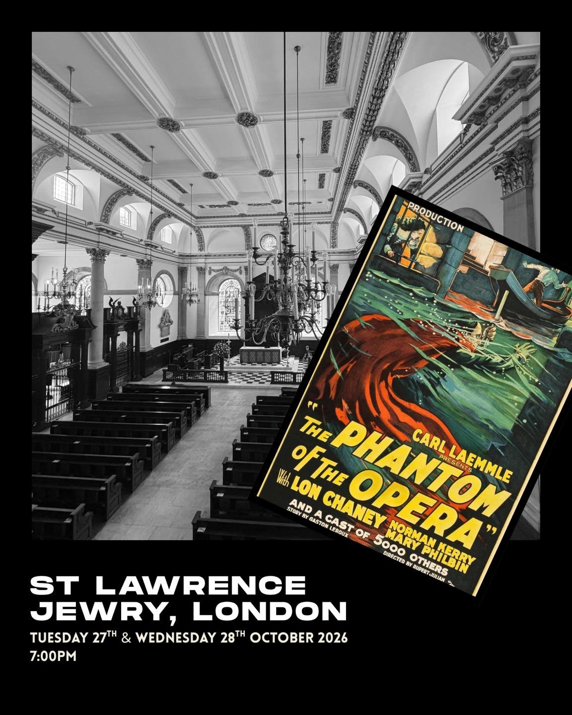 I&rsquo;m really excited that the first of my England tour dates are in the stunning St. Lawrence Jewry next Guildhall. This will be my first time performing here on the ferocious Klais organ. 

Even more excitingly, we initially had one performance 