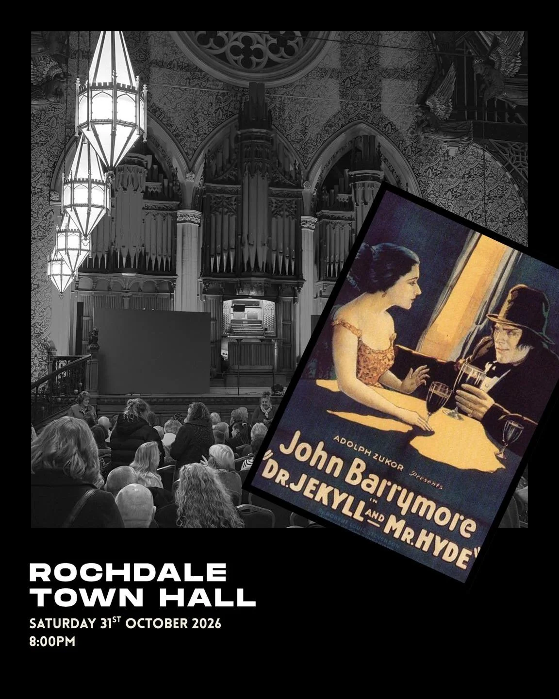 I&rsquo;ll be spending Halloween in Rochdale! 🎃👻

I&rsquo;ve loved getting to know the organ, building and fabulous people of Rochdale Town Hall over the past few years, and we always have a great spooky night with a sell-out crowd. 

Fancy dress i