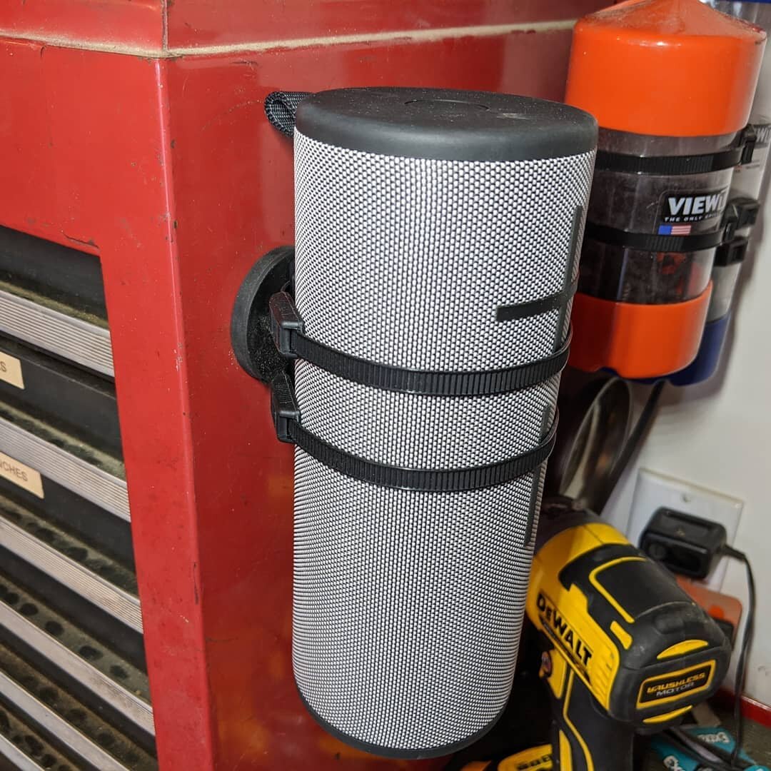 Rockin out with the UE Boom 3 Bluetooth speaker. The small Magnet Mount Backet Kit attaches to most speakers. Keep your speaker off the shop workbench or out of the sand at the beach. Mount to any steel surface, like vehicles, lockers, machines, beam
