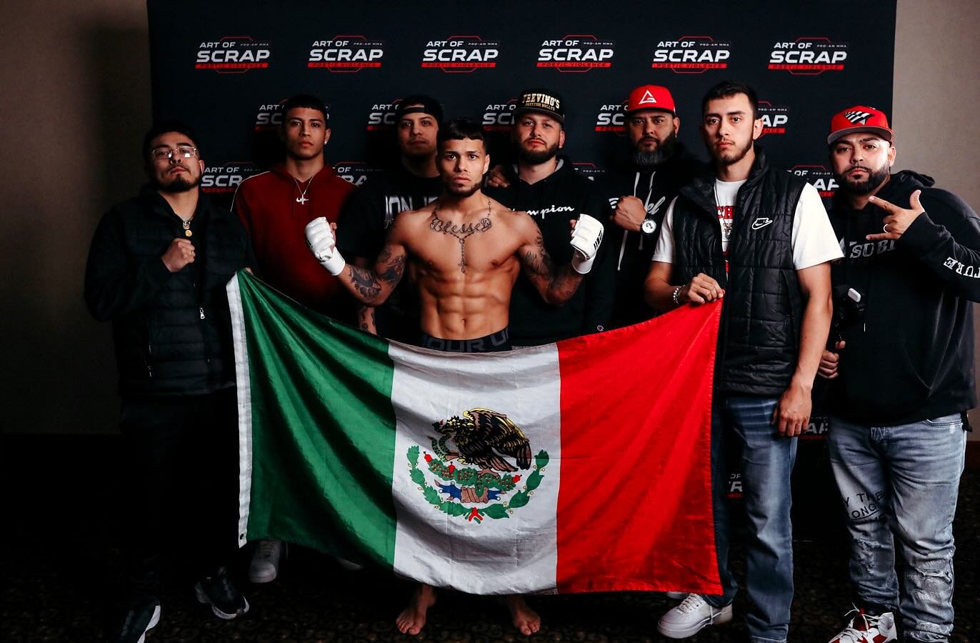 @lorenzo_trevino at AOS8 media day 🇲🇽 ⚔️ 
AOS8 goes down tomorrow night at the Memorial Coliseum in Fort Wayne, Indiana! Tickets and PPV are available at artofscrap.com ⚡️⚡️