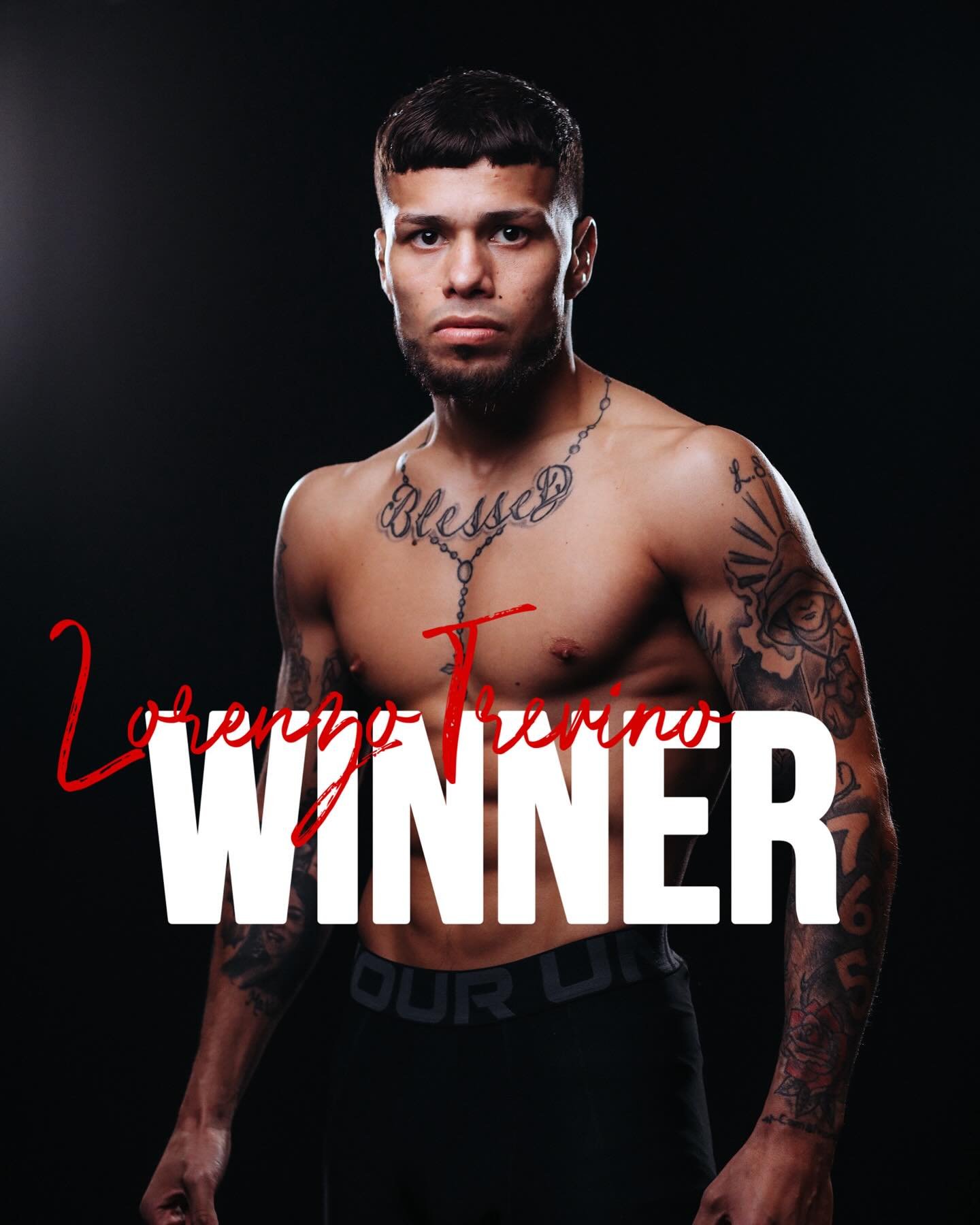 Our co-main event @lorenzo_trevino wins by TKO referee stoppage by strikes!